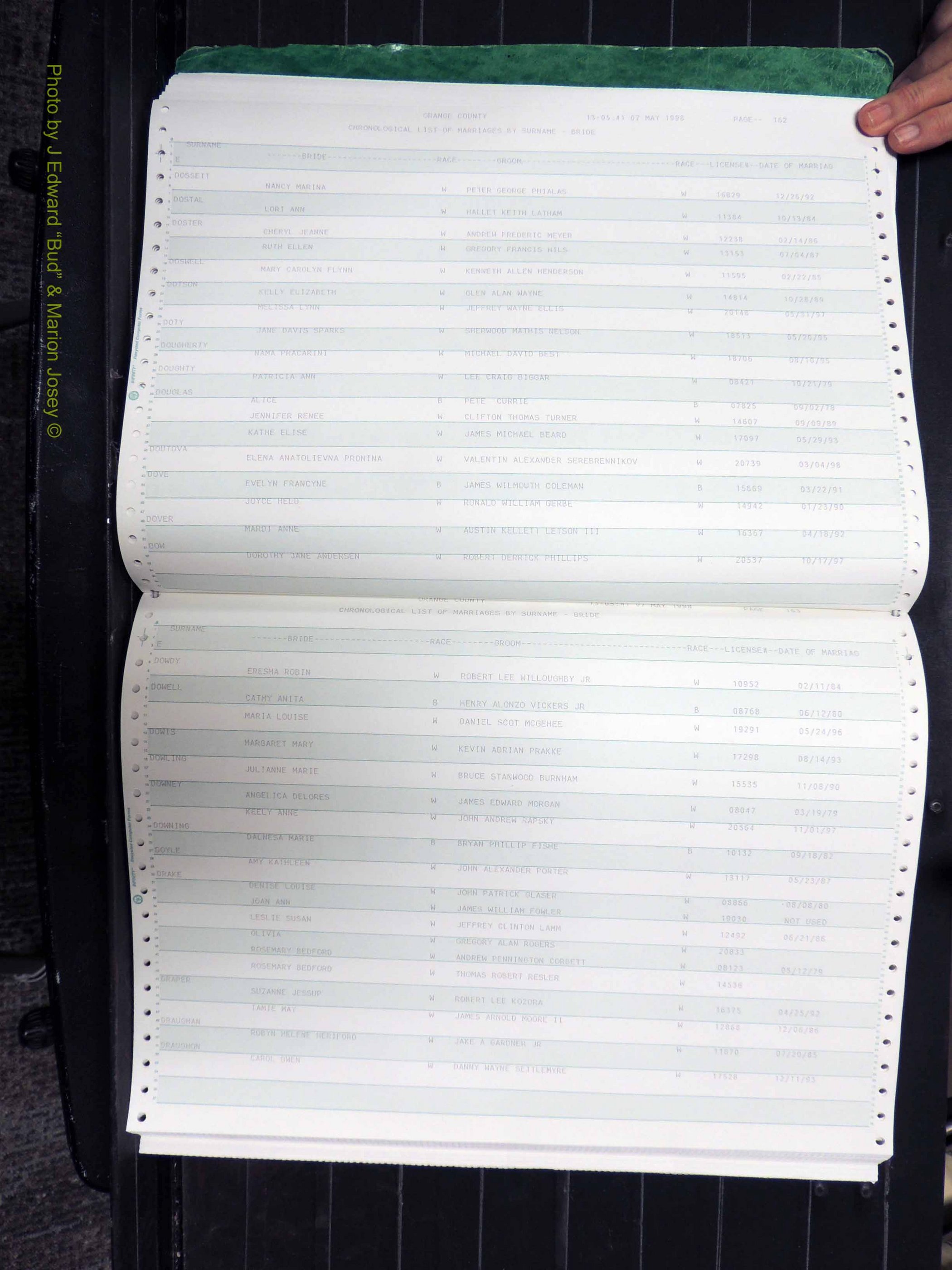 Orange Co, NC, Marriages, Female, 1978-1998 (182).JPG