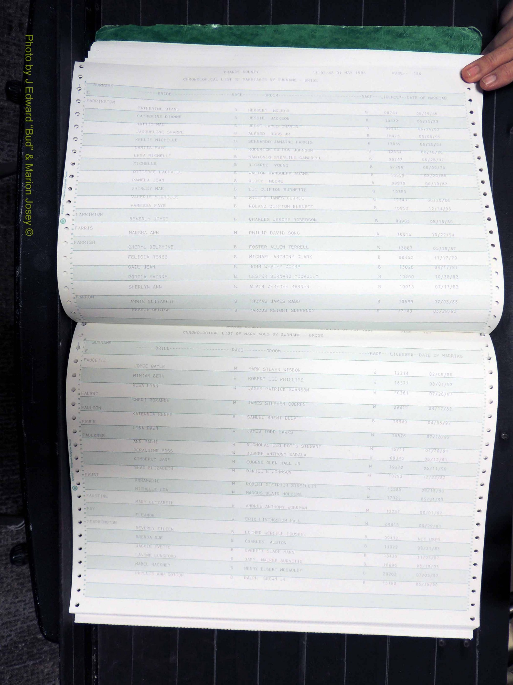 Orange Co, NC, Marriages, Female, 1978-1998 (194).JPG