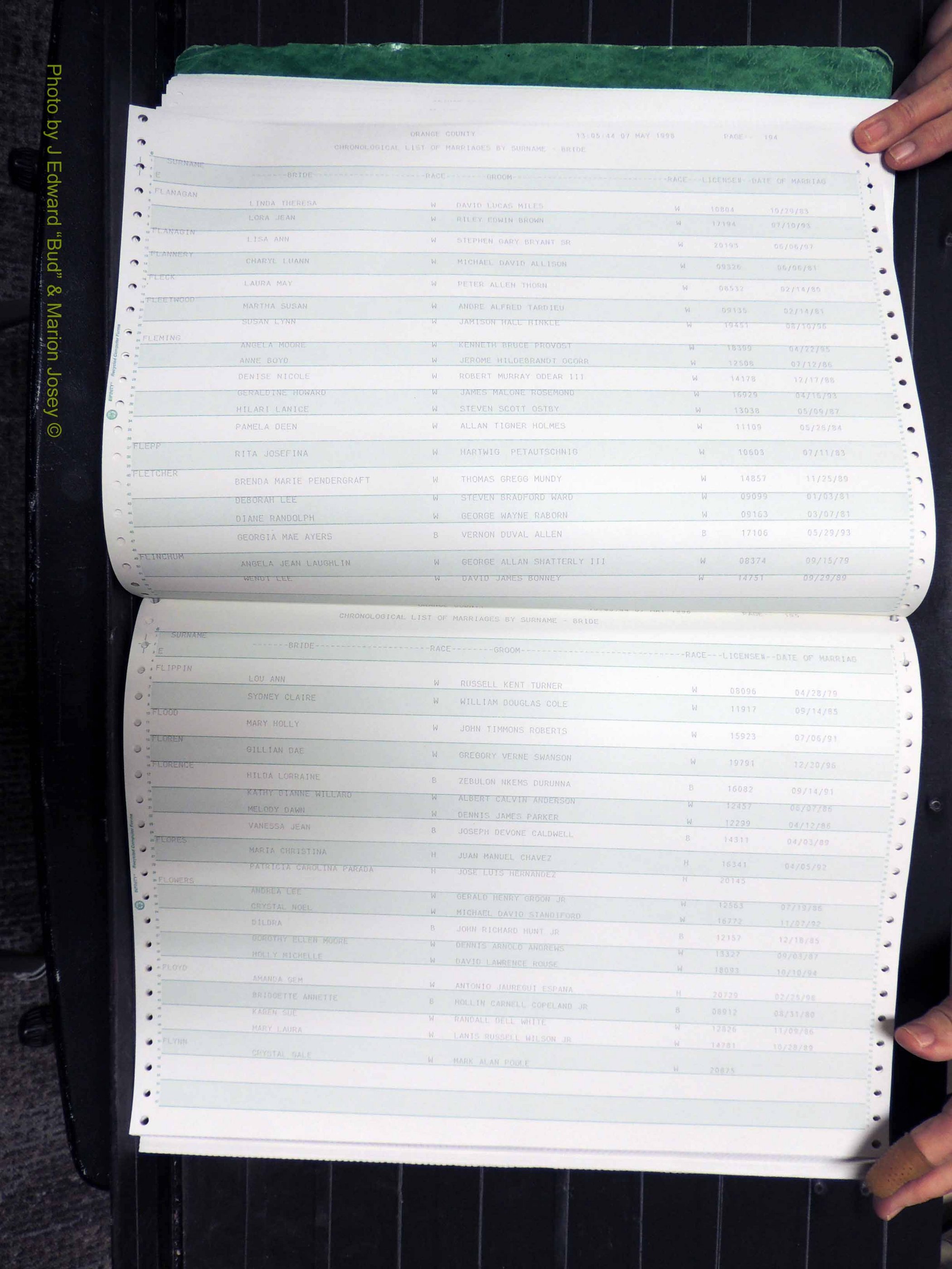 Orange Co, NC, Marriages, Female, 1978-1998 (198).JPG