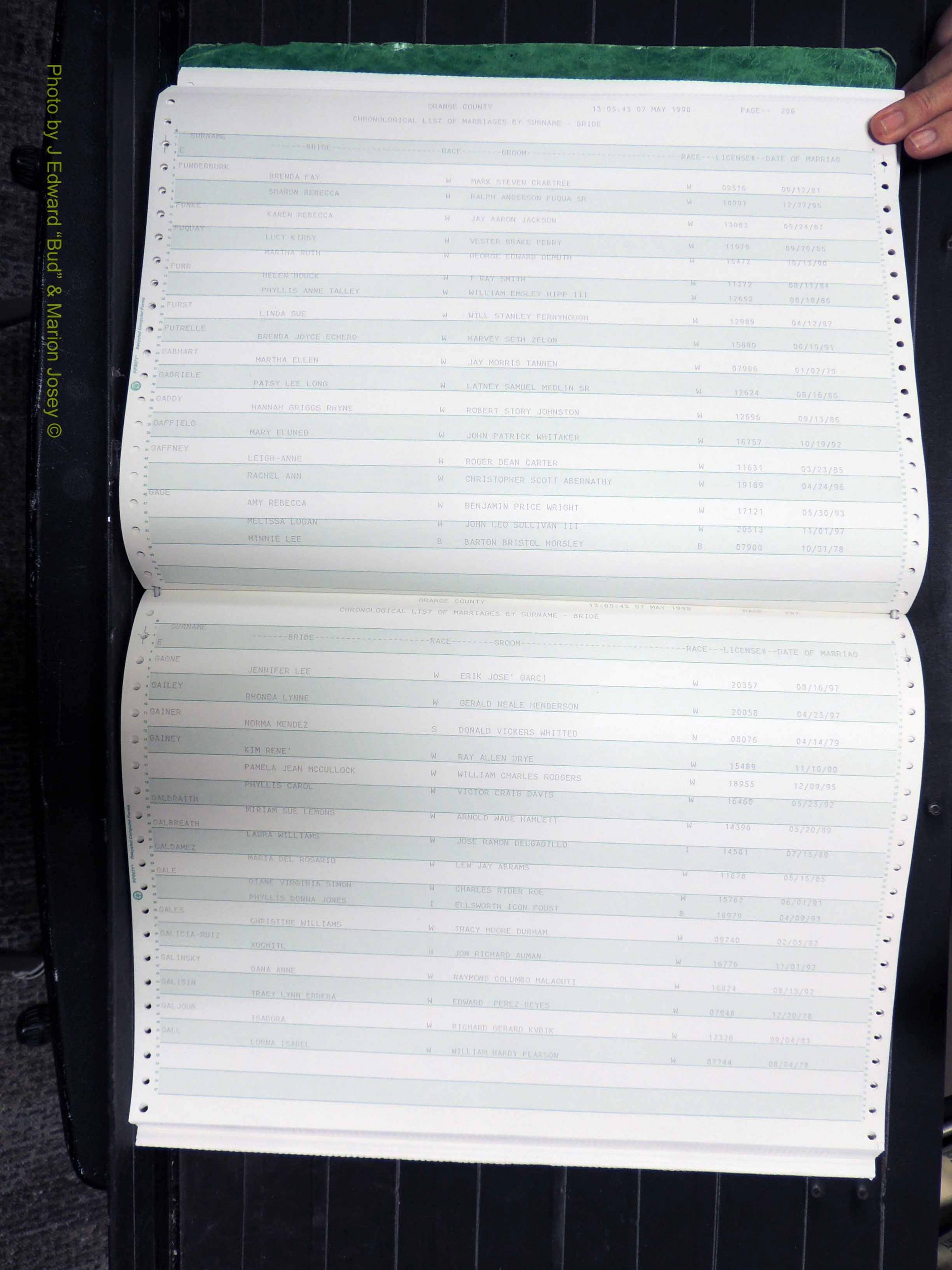 Orange Co, NC, Marriages, Female, 1978-1998 (204).JPG