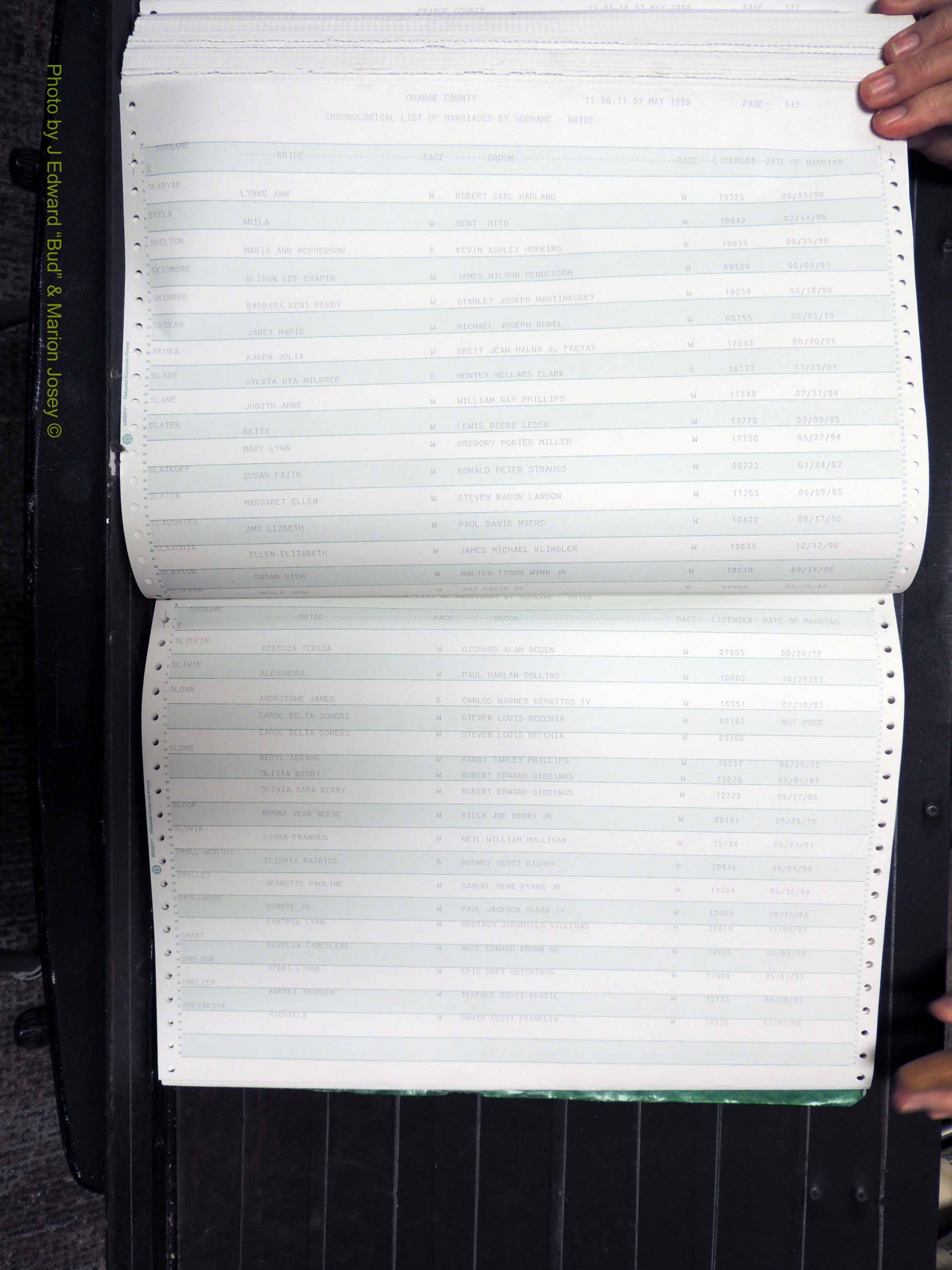 Orange Co, NC, Marriages, Female, 1978-1998 (372).JPG
