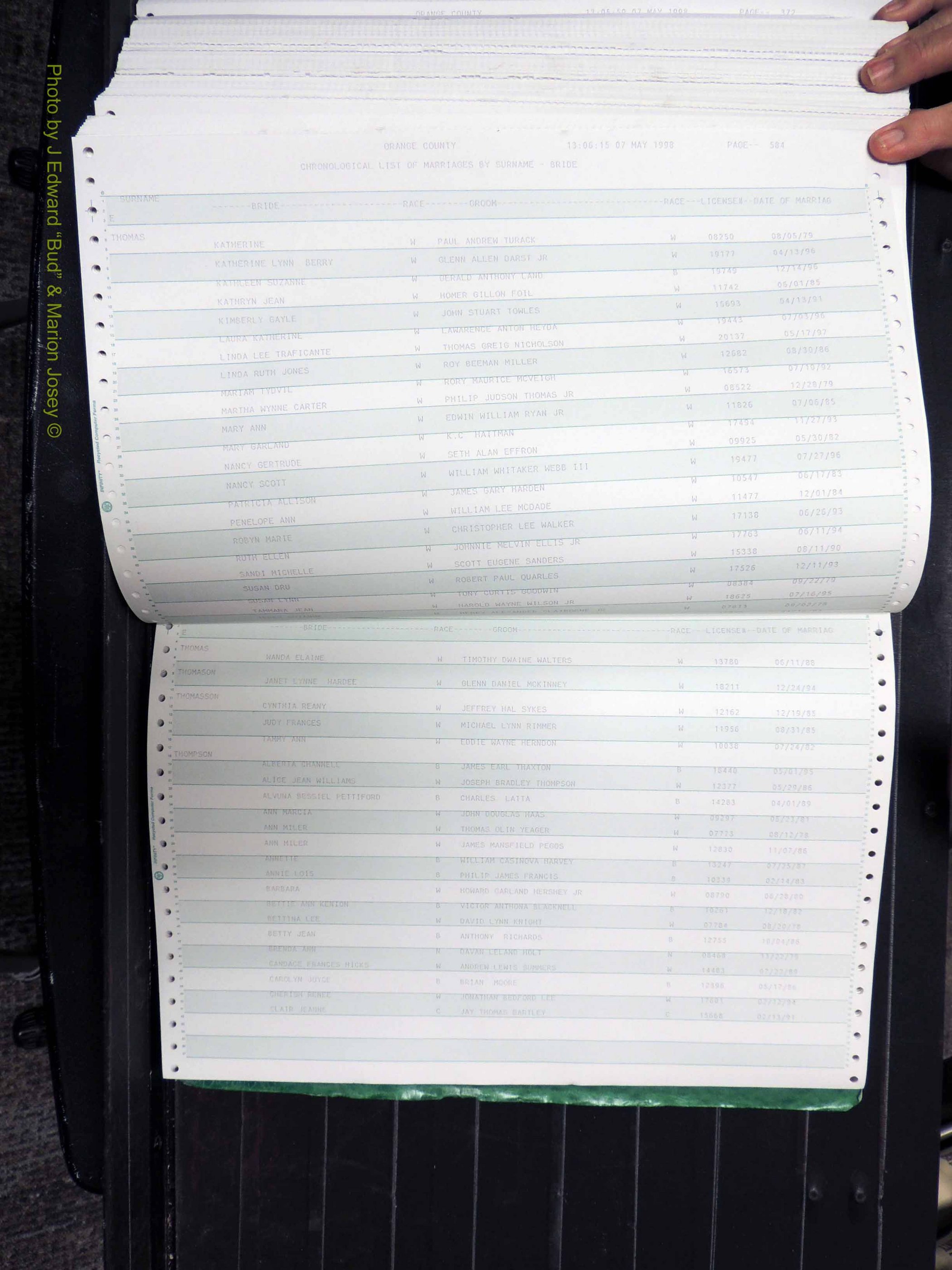 Orange Co, NC, Marriages, Female, 1978-1998 (393).JPG