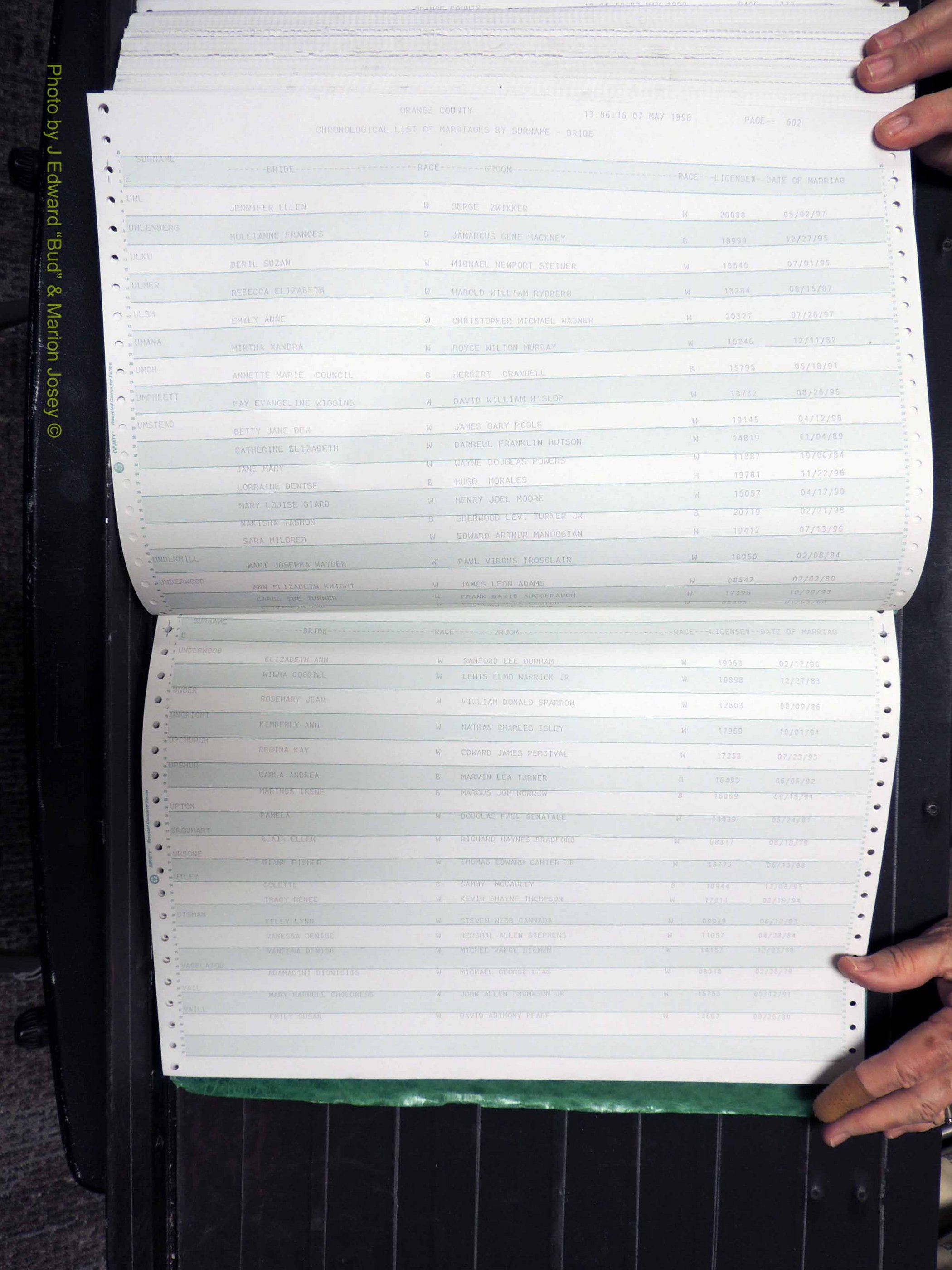 Orange Co, NC, Marriages, Female, 1978-1998 (402).JPG