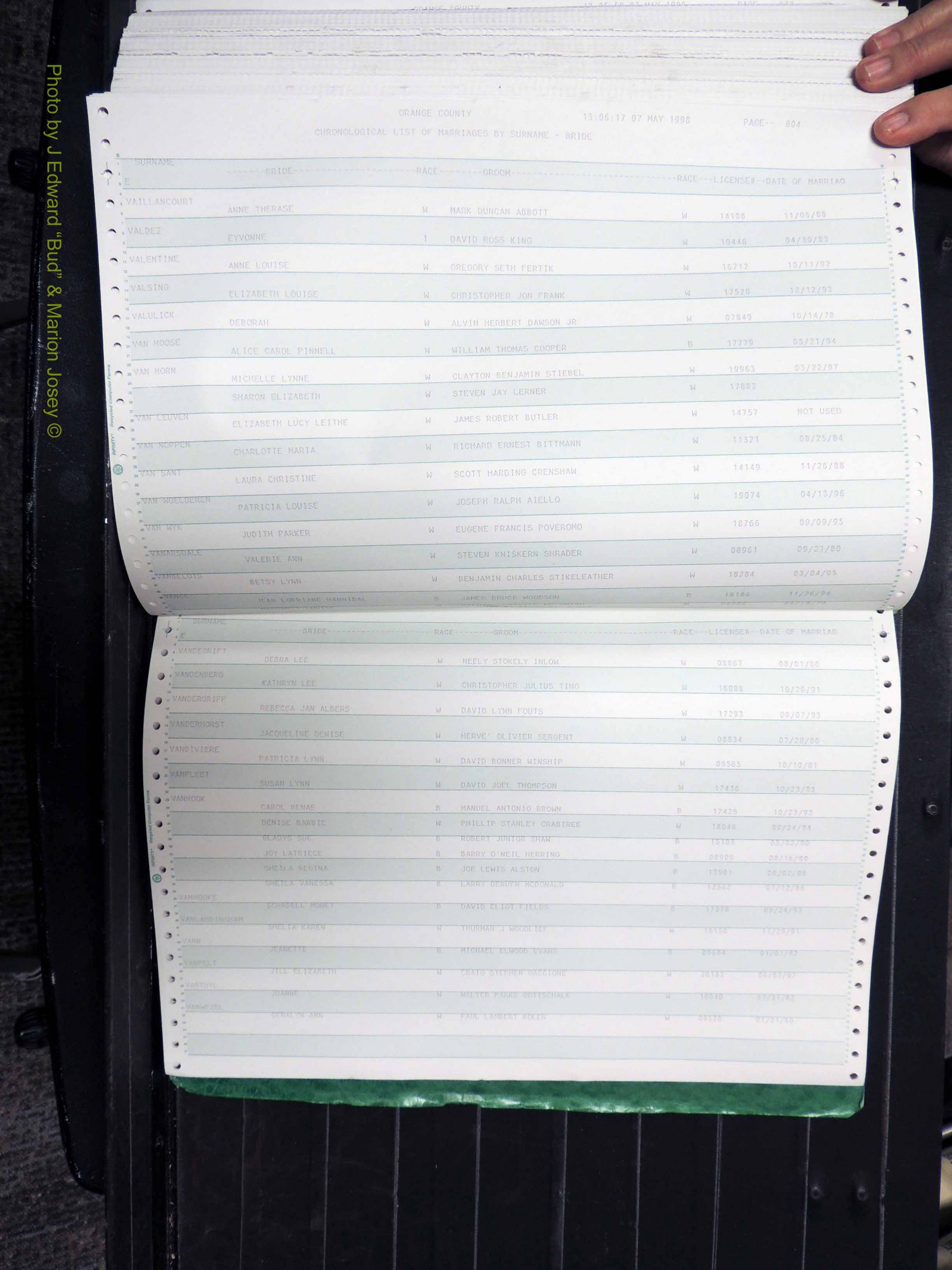 Orange Co, NC, Marriages, Female, 1978-1998 (403).JPG