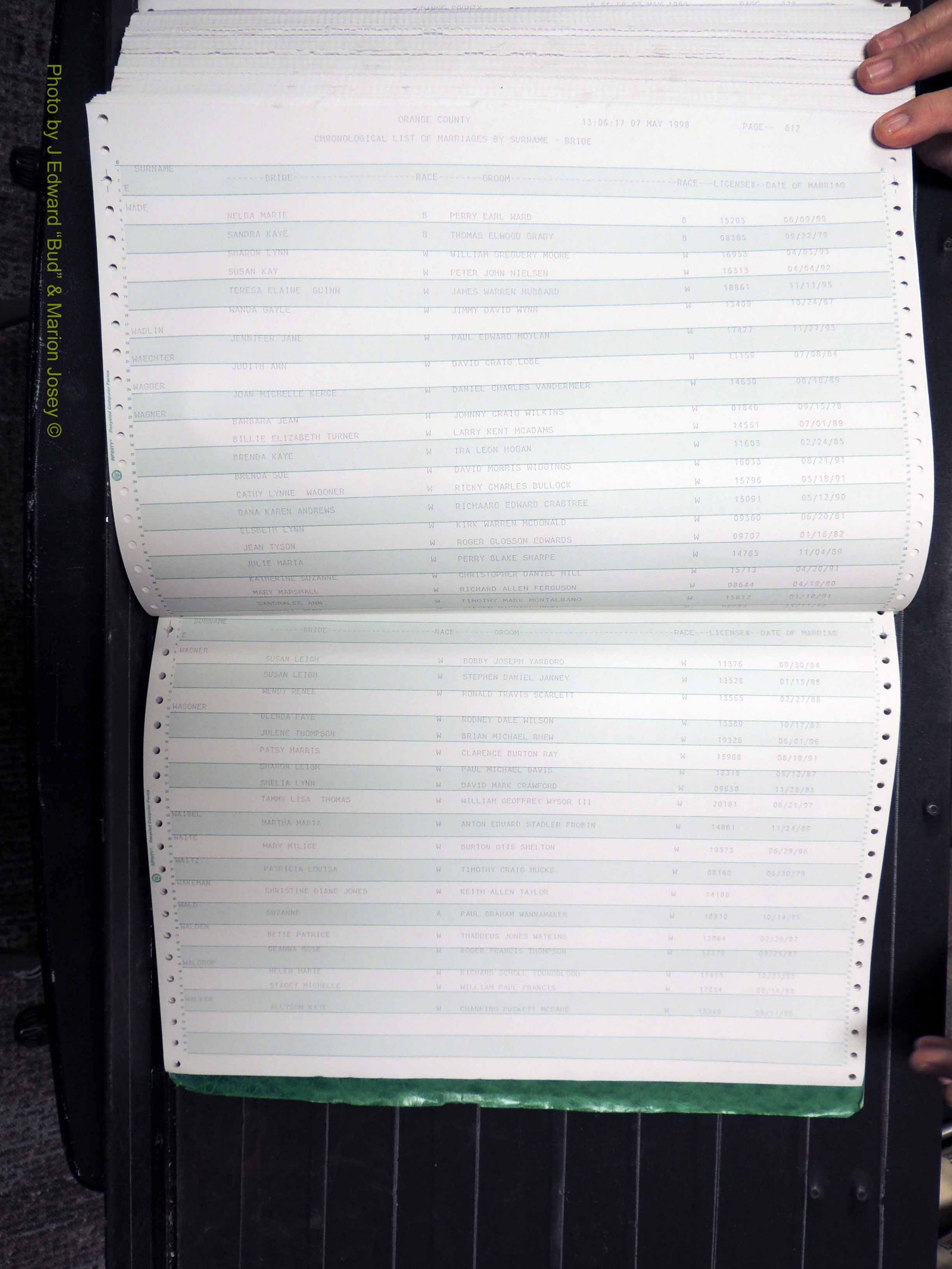 Orange Co, NC, Marriages, Female, 1978-1998 (407).JPG