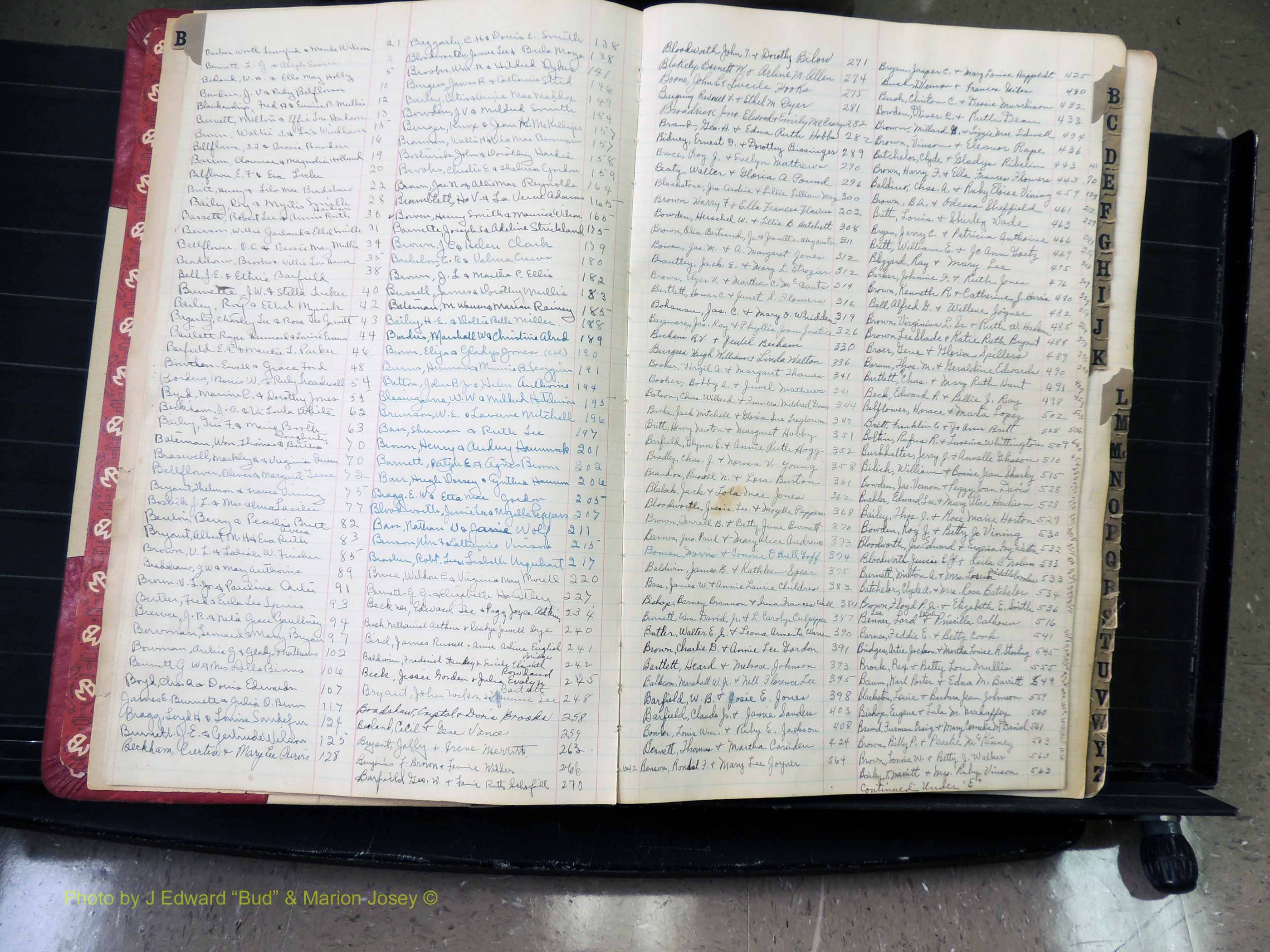 Peach Co, GA, Marriages, Book A, 1926-1960 Index B.JPG