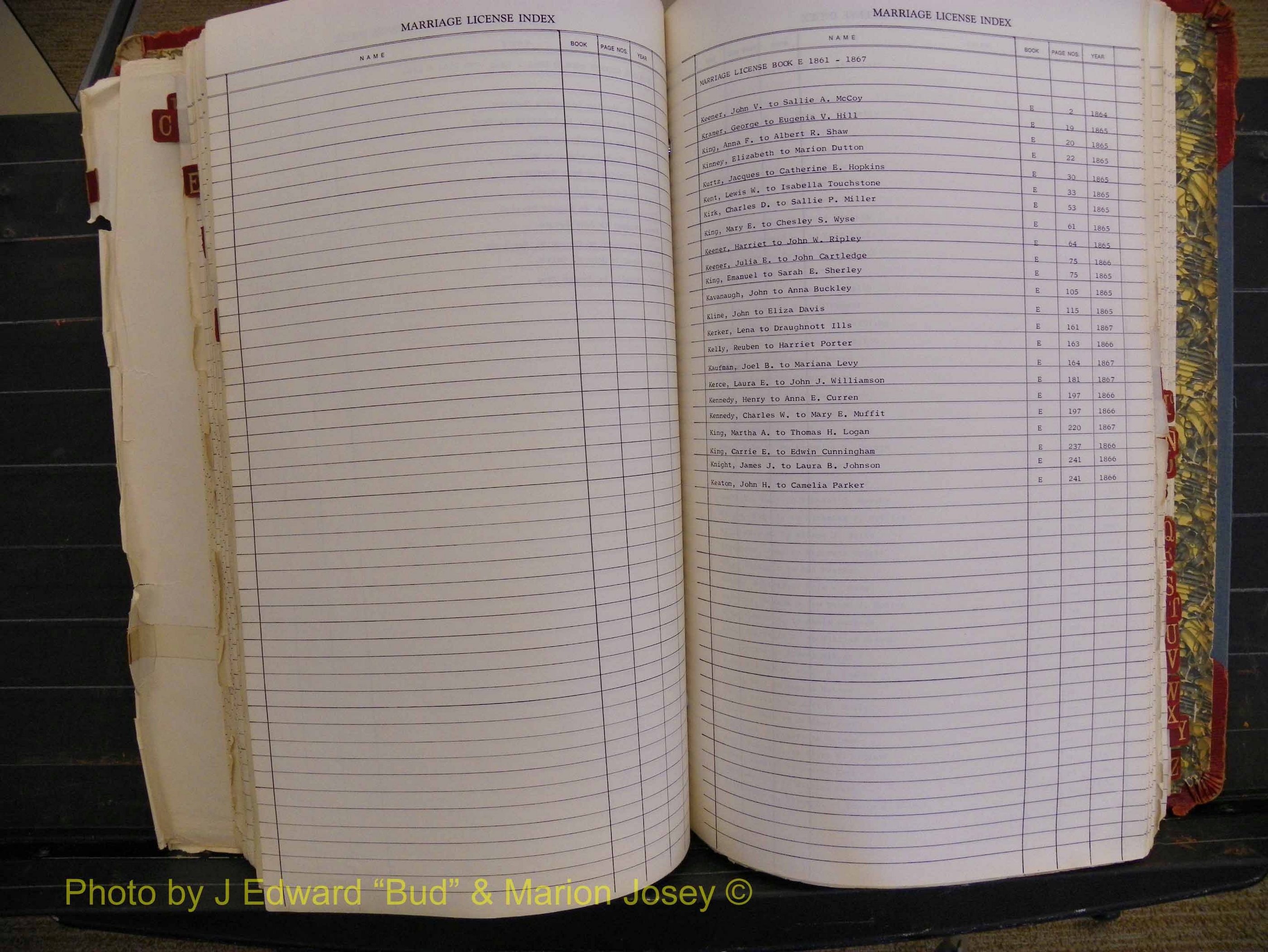 Richland Marriages 1806-1887, Index K (264).JPG