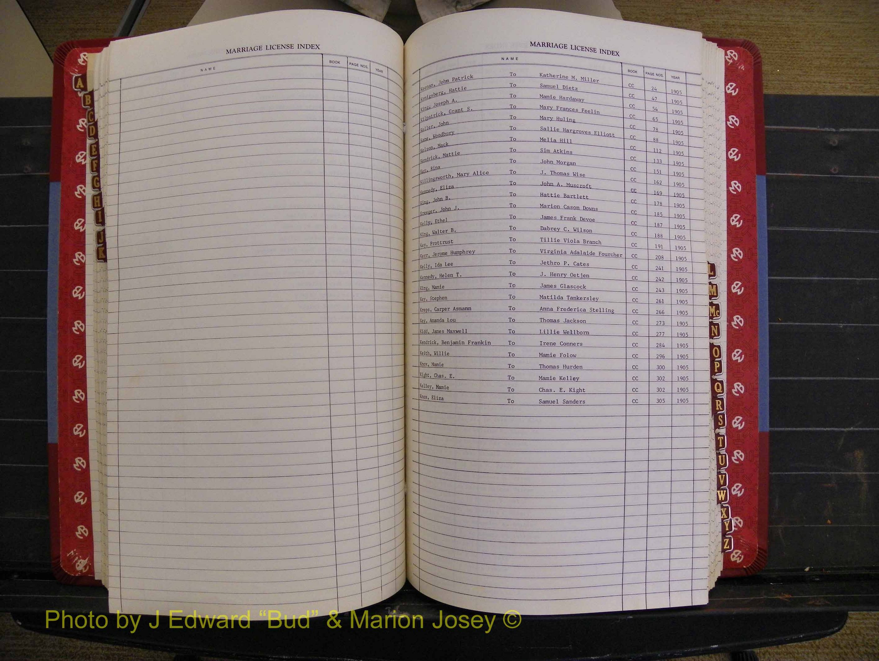 Richmond Marriages 1903-1912, Index K (216).JPG