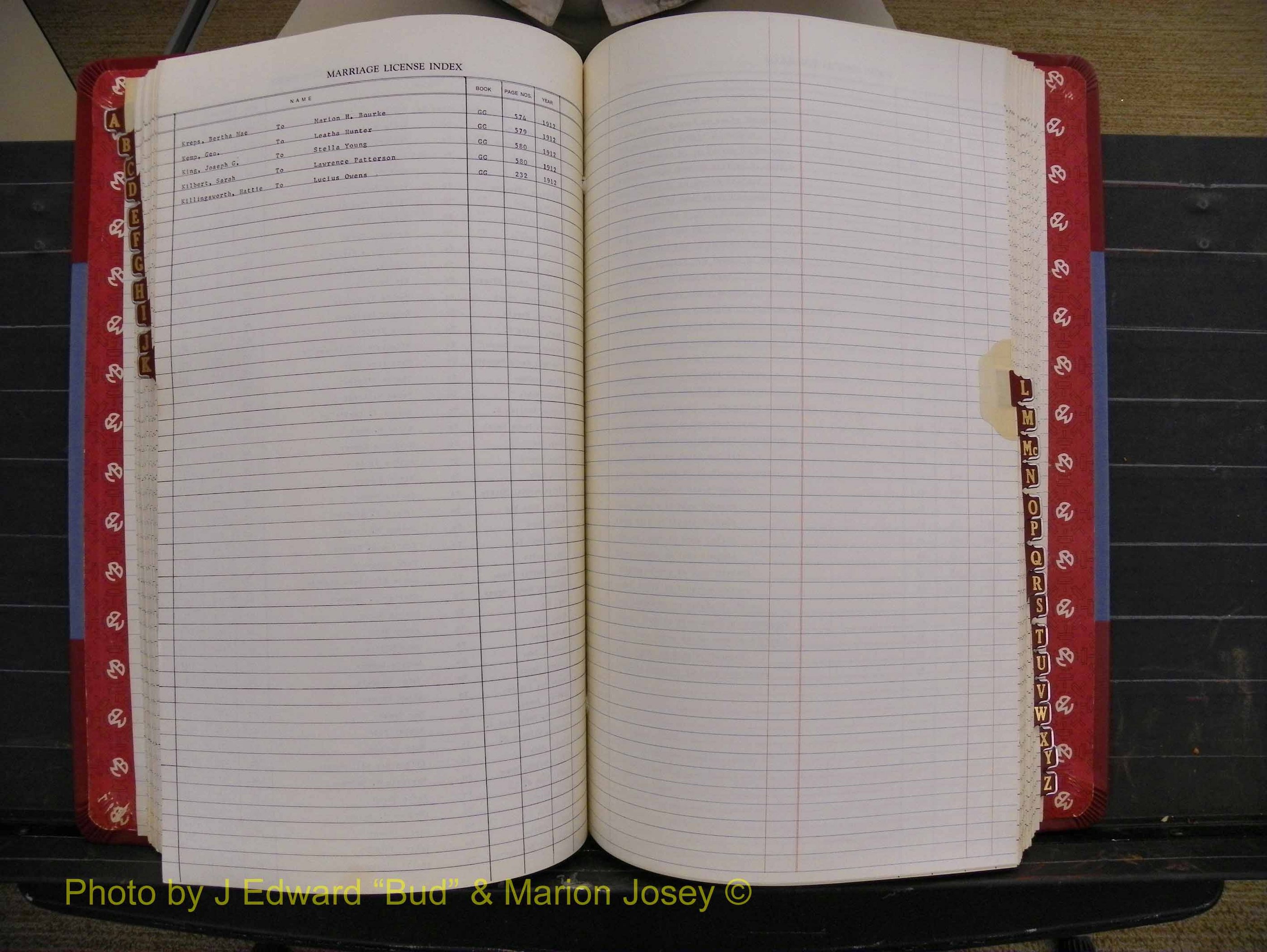 Richmond Marriages 1903-1912, Index K (221).JPG