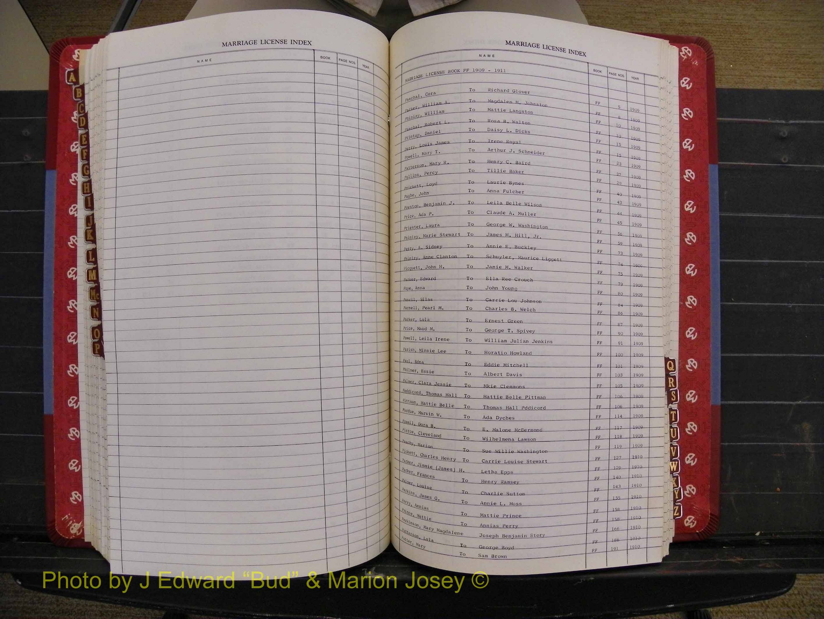 Richmond Marriages 1903-1912, Index P (271).JPG