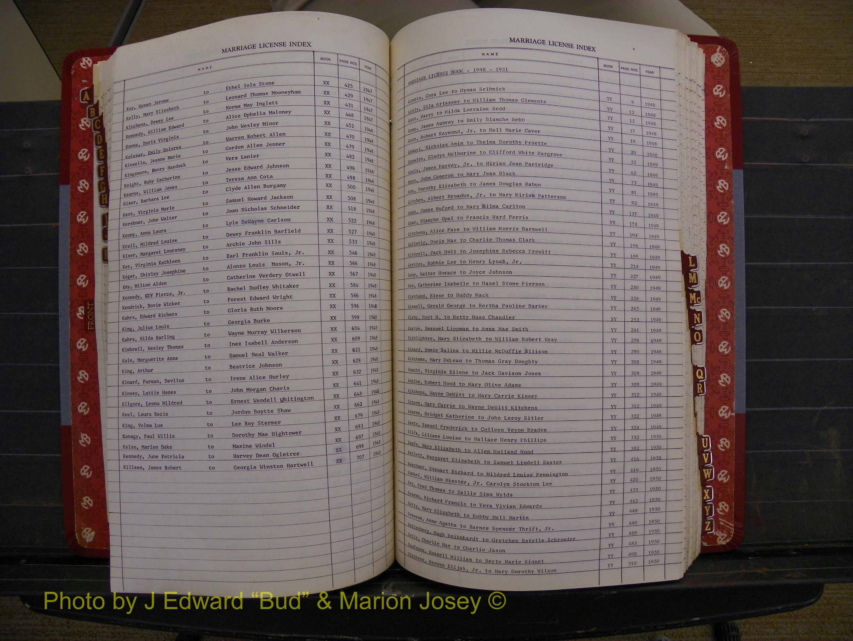 Richland Marriages 1912-1956, Index K (243).JPG