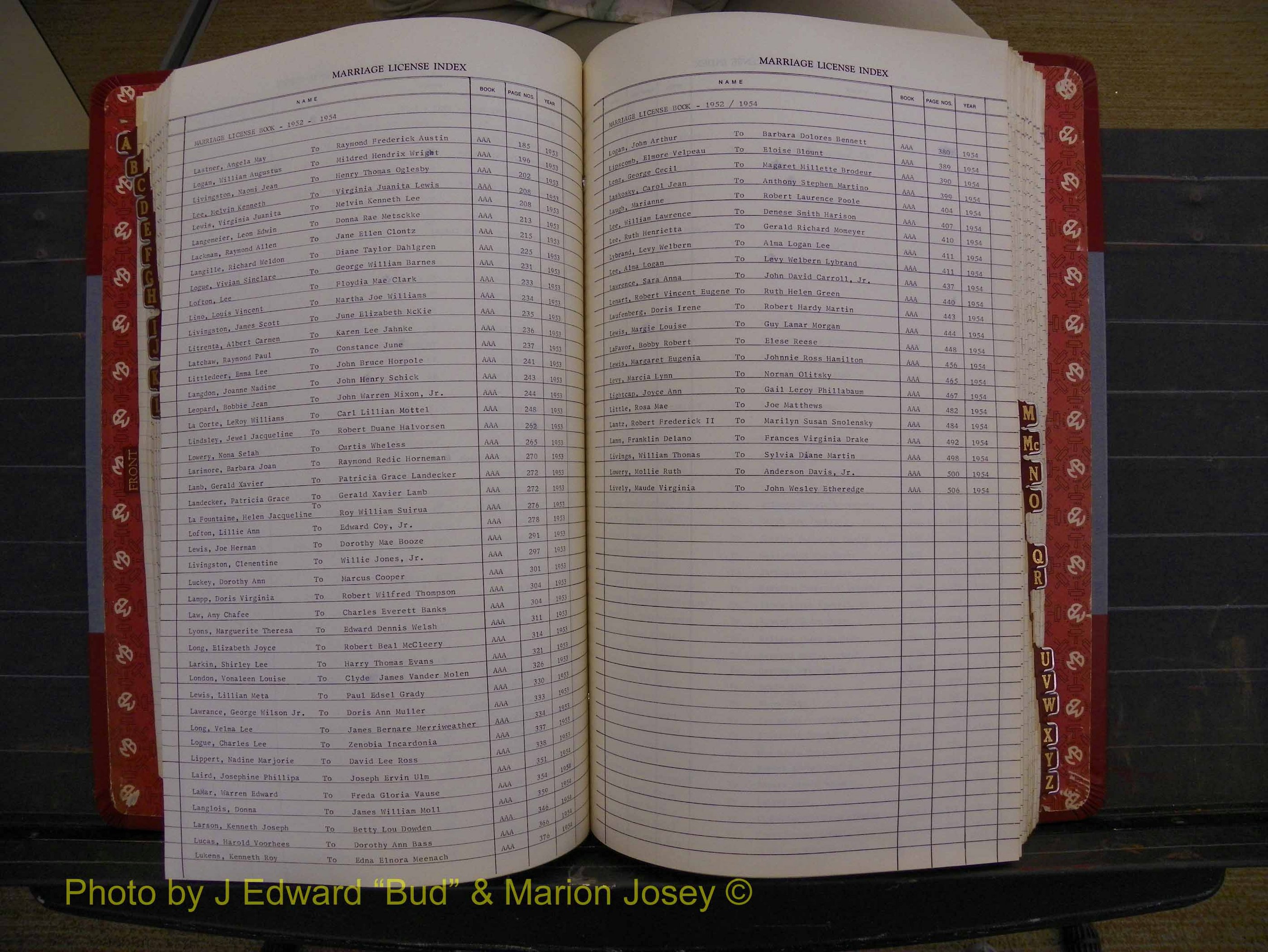 Richland Marriages 1912-1956, Index L (258).JPG