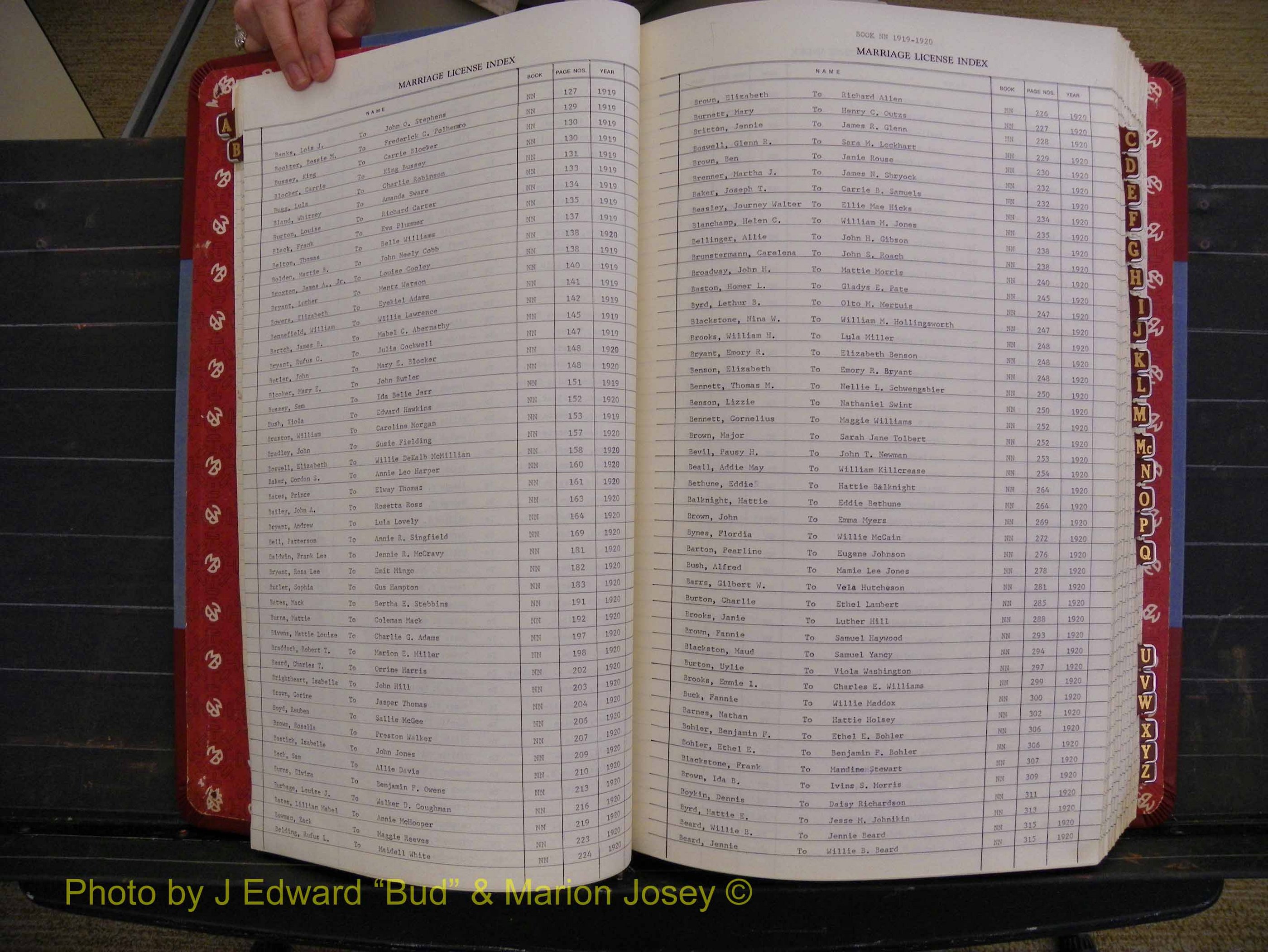 Richmond Marriages 1919-1942, Index B (116).JPG