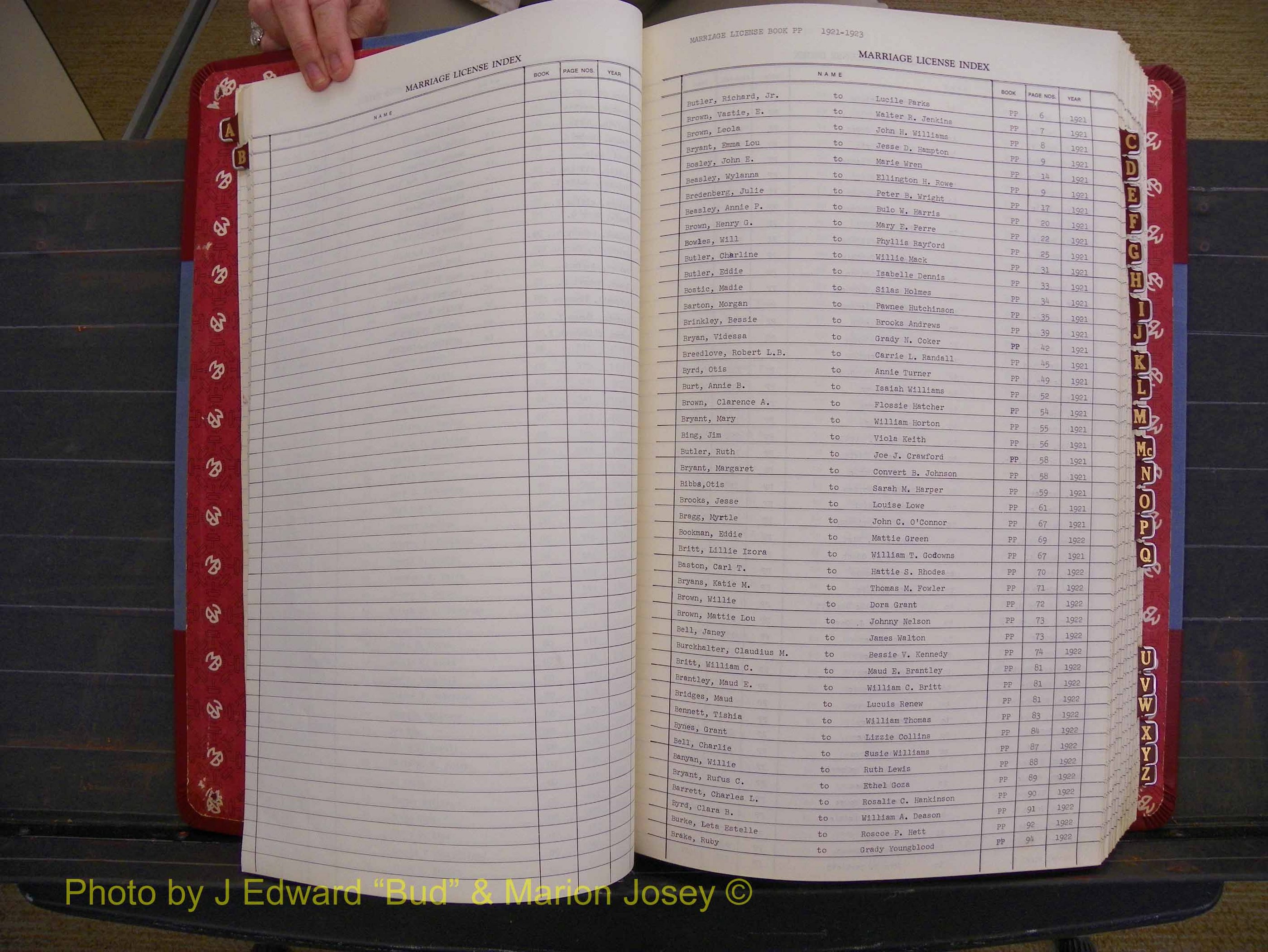 Richmond Marriages 1919-1942, Index B (123).JPG