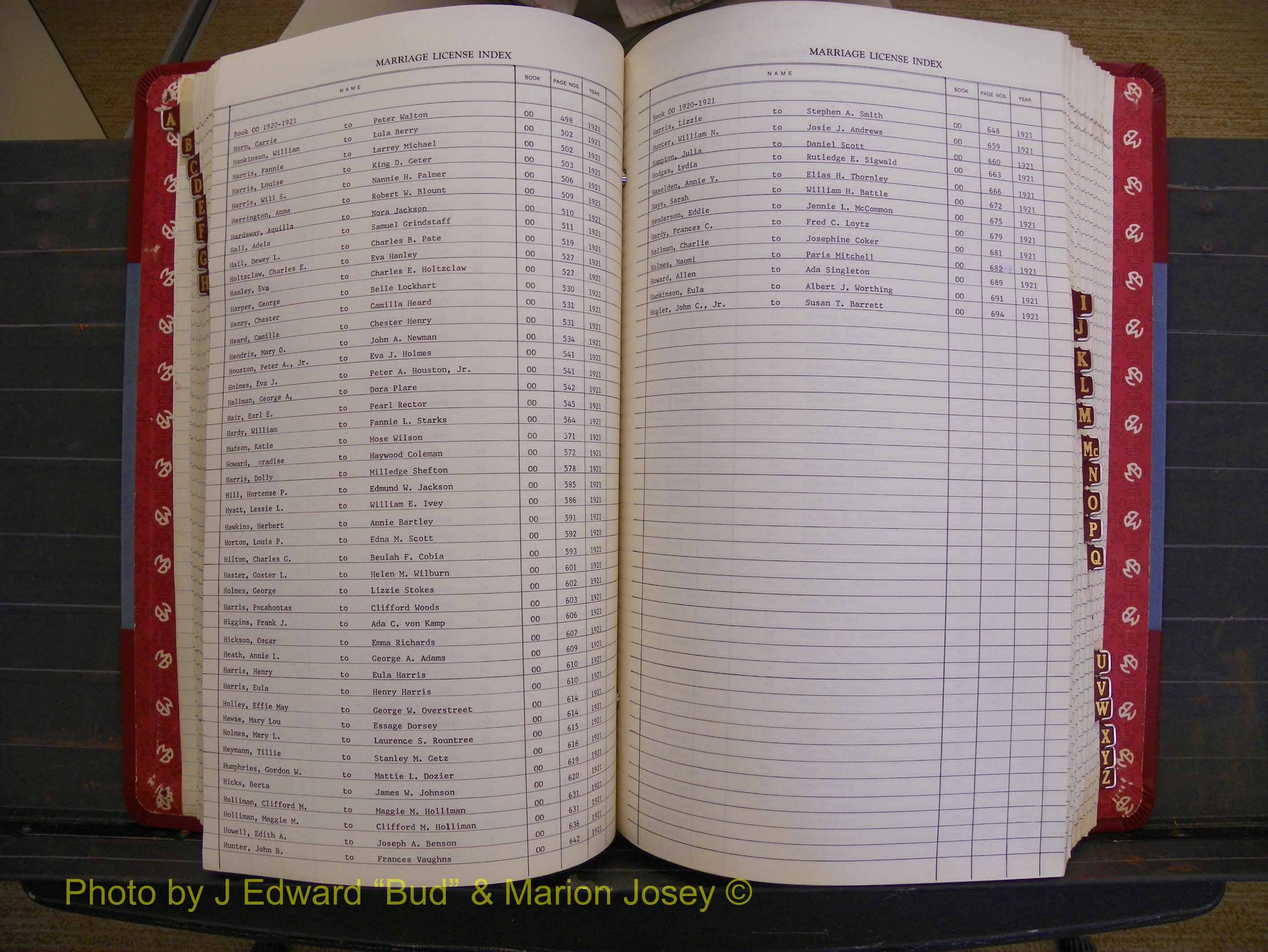 Richmond Marriages 1919-1942, Index H (225).JPG