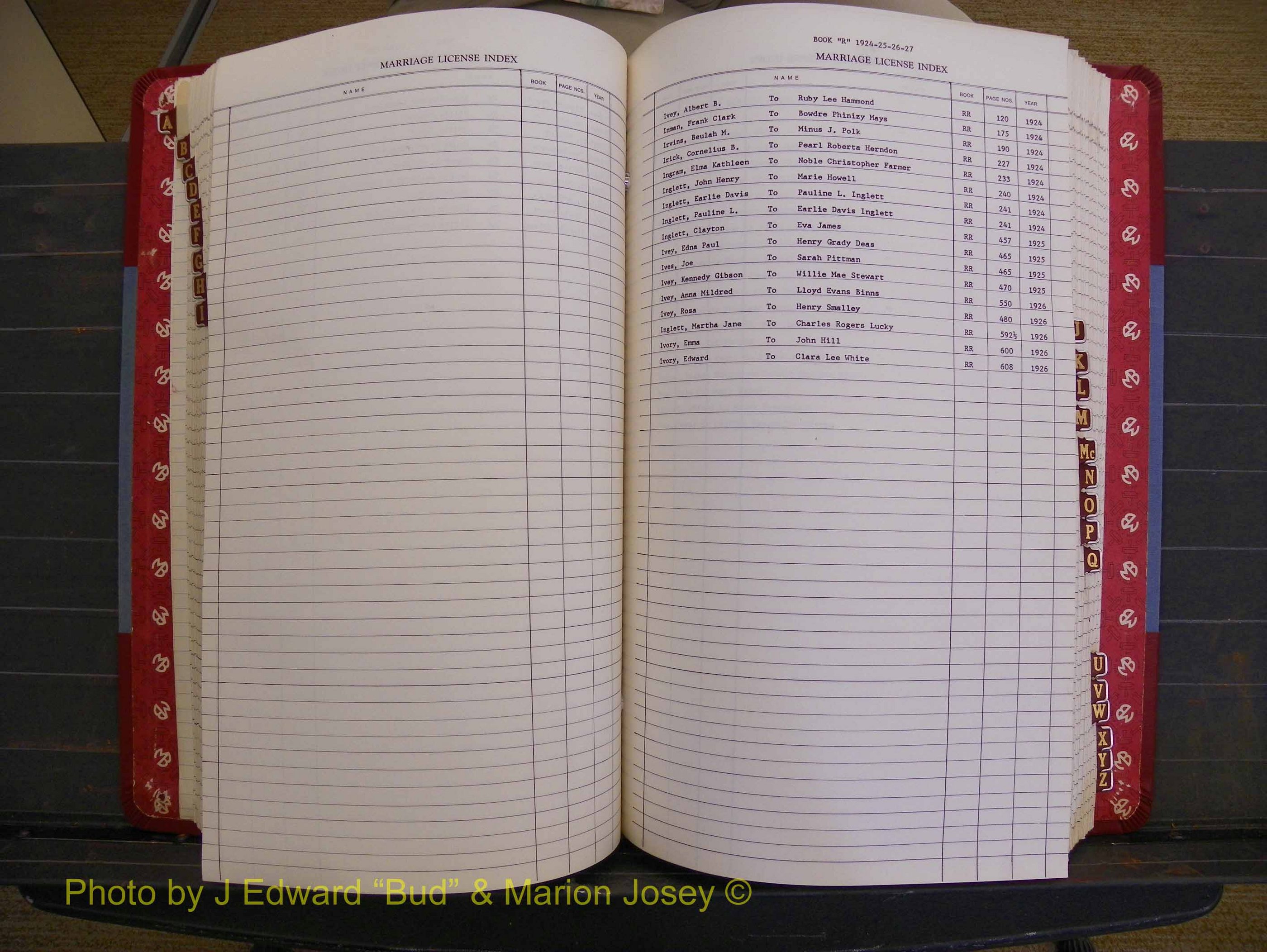 Richmond Marriages 1919-1942, Index I (248).JPG