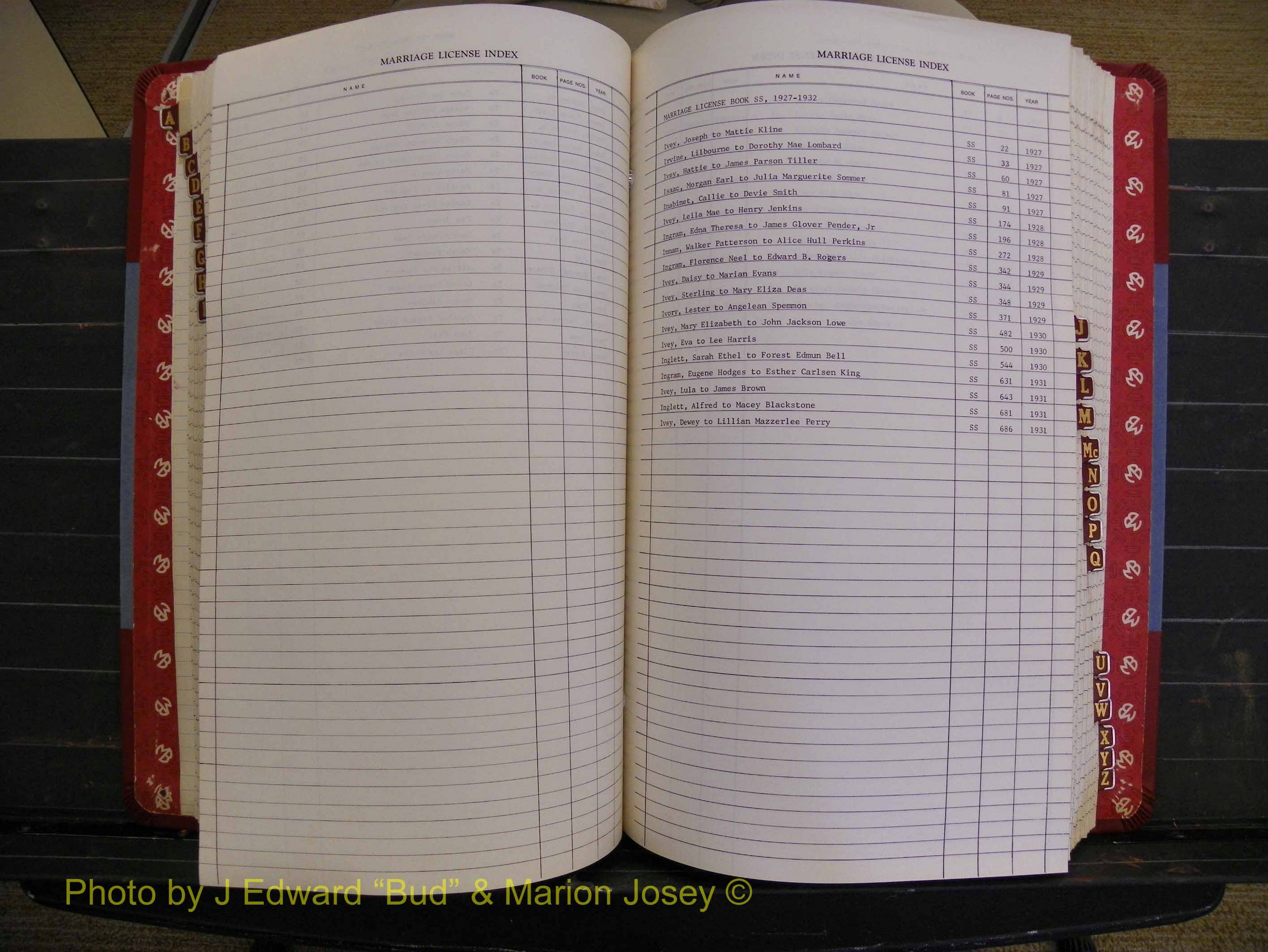 Richmond Marriages 1919-1942, Index I (249).JPG