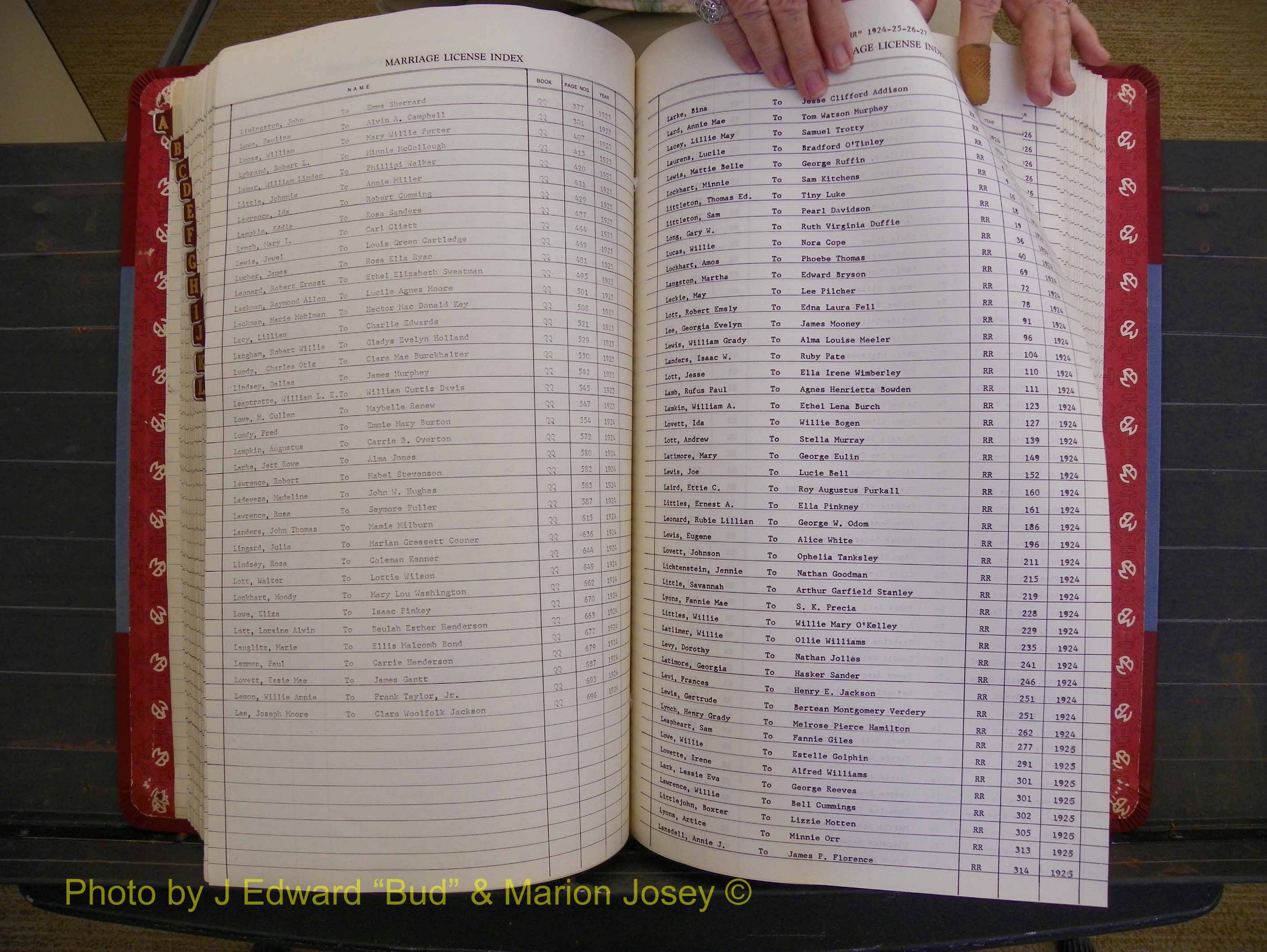 Richmond Marriages 1919-1942, Index L (284).JPG