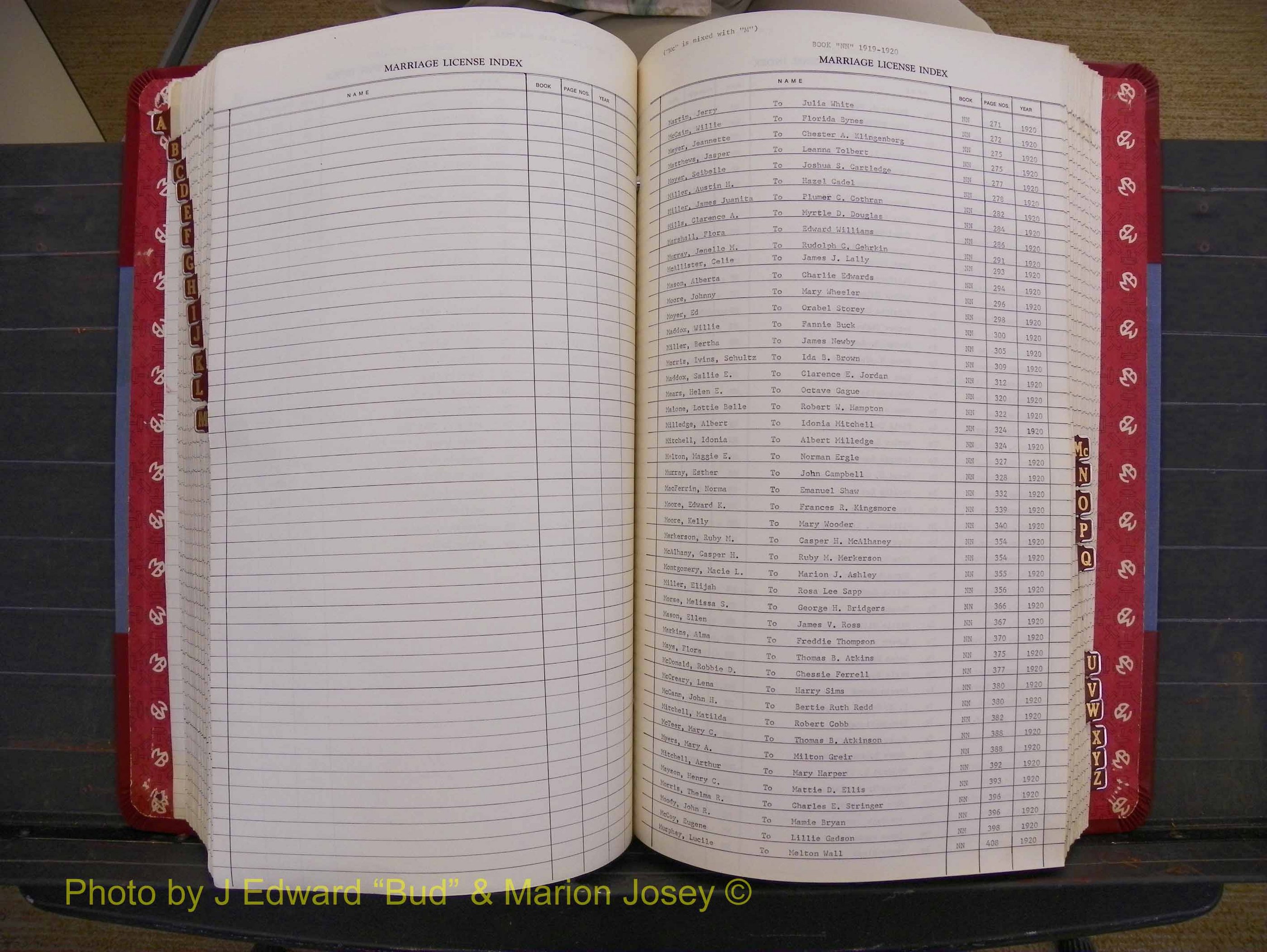 Richmond Marriages 1919-1942, Index M (294).JPG