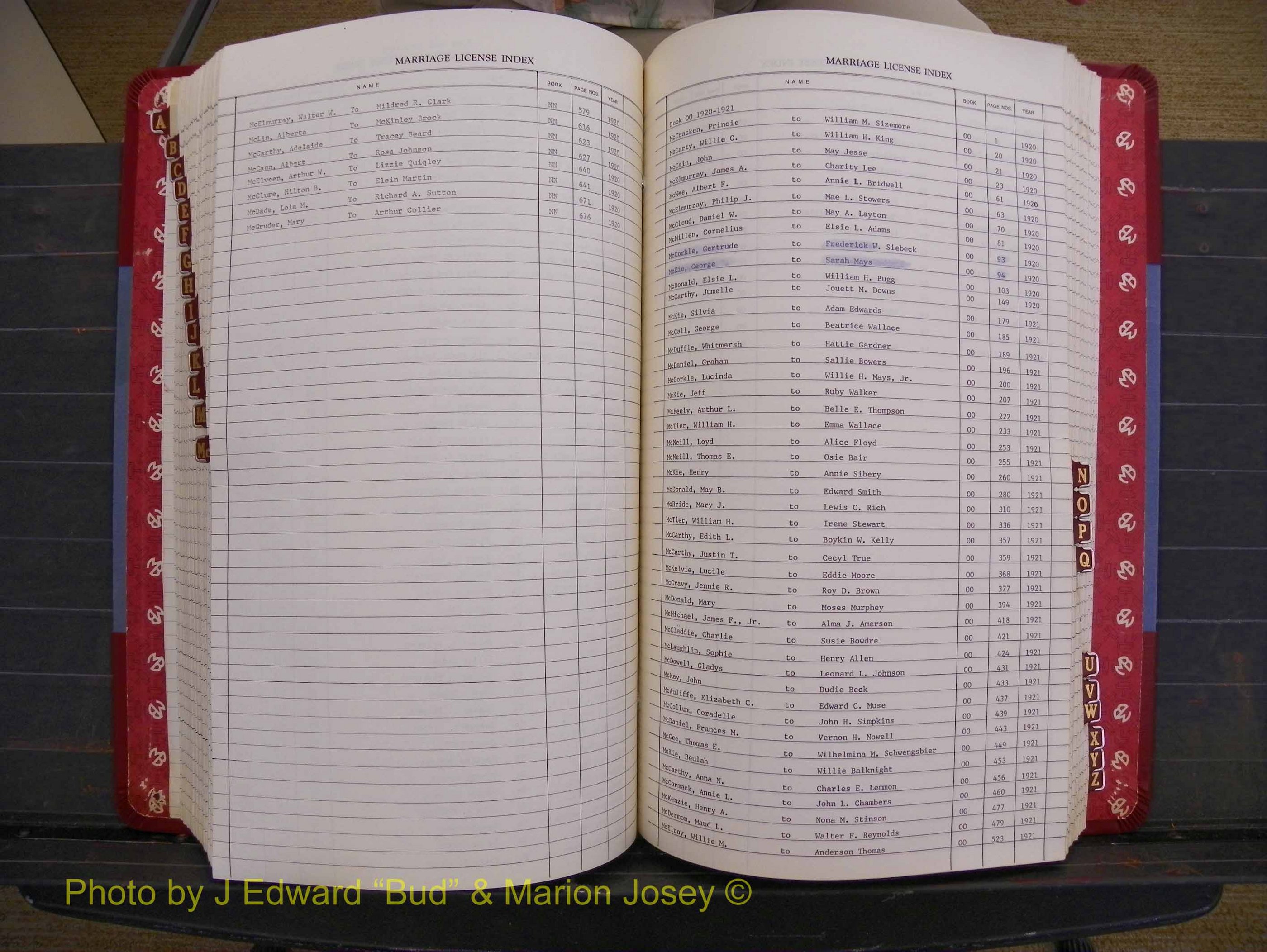 Richmond Marriages 1919-1942, Index Mc (317).JPG