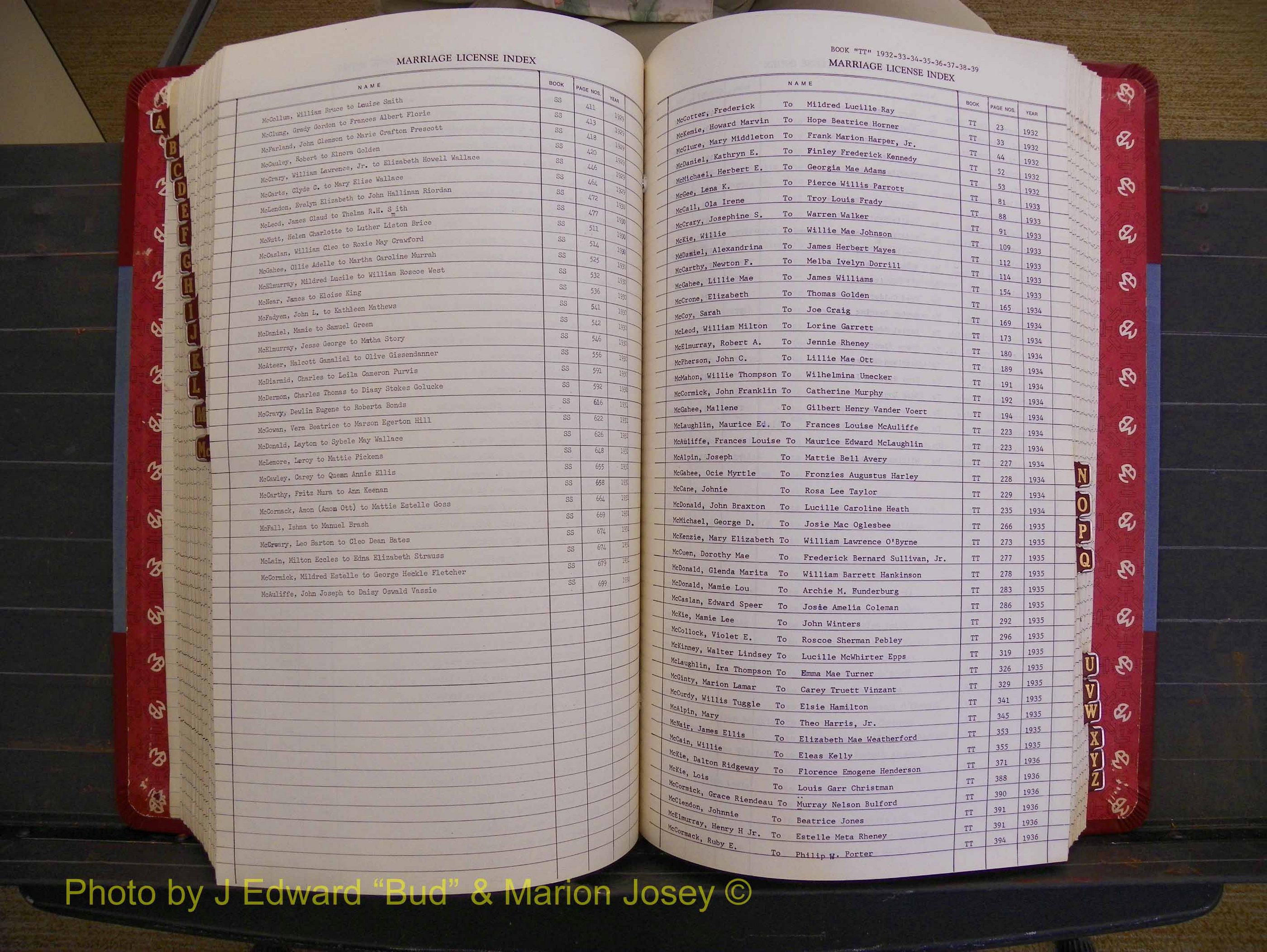 Richmond Marriages 1919-1942, Index Mc (321).JPG
