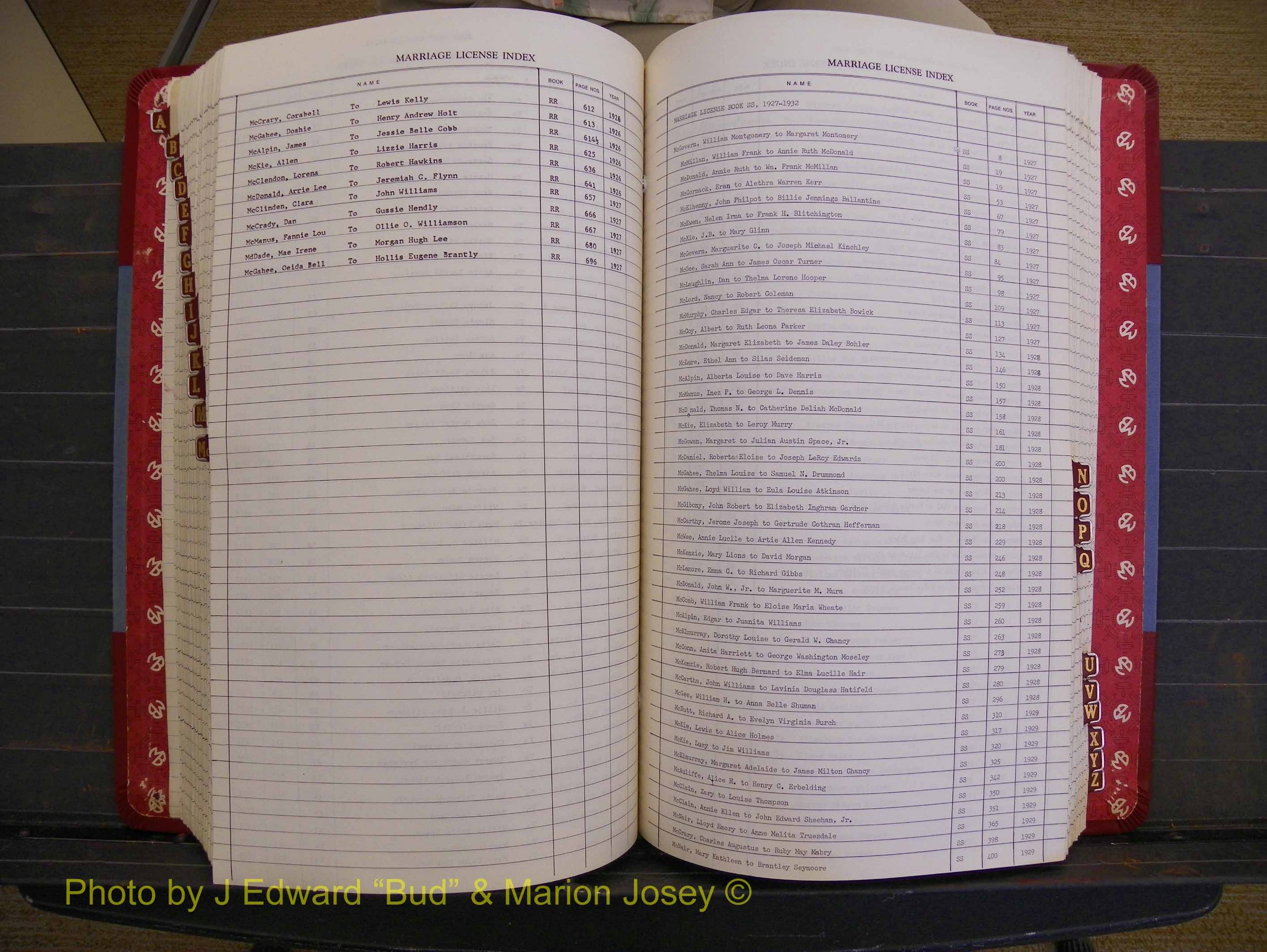 Richmond Marriages 1919-1942, Index Mc (322).JPG