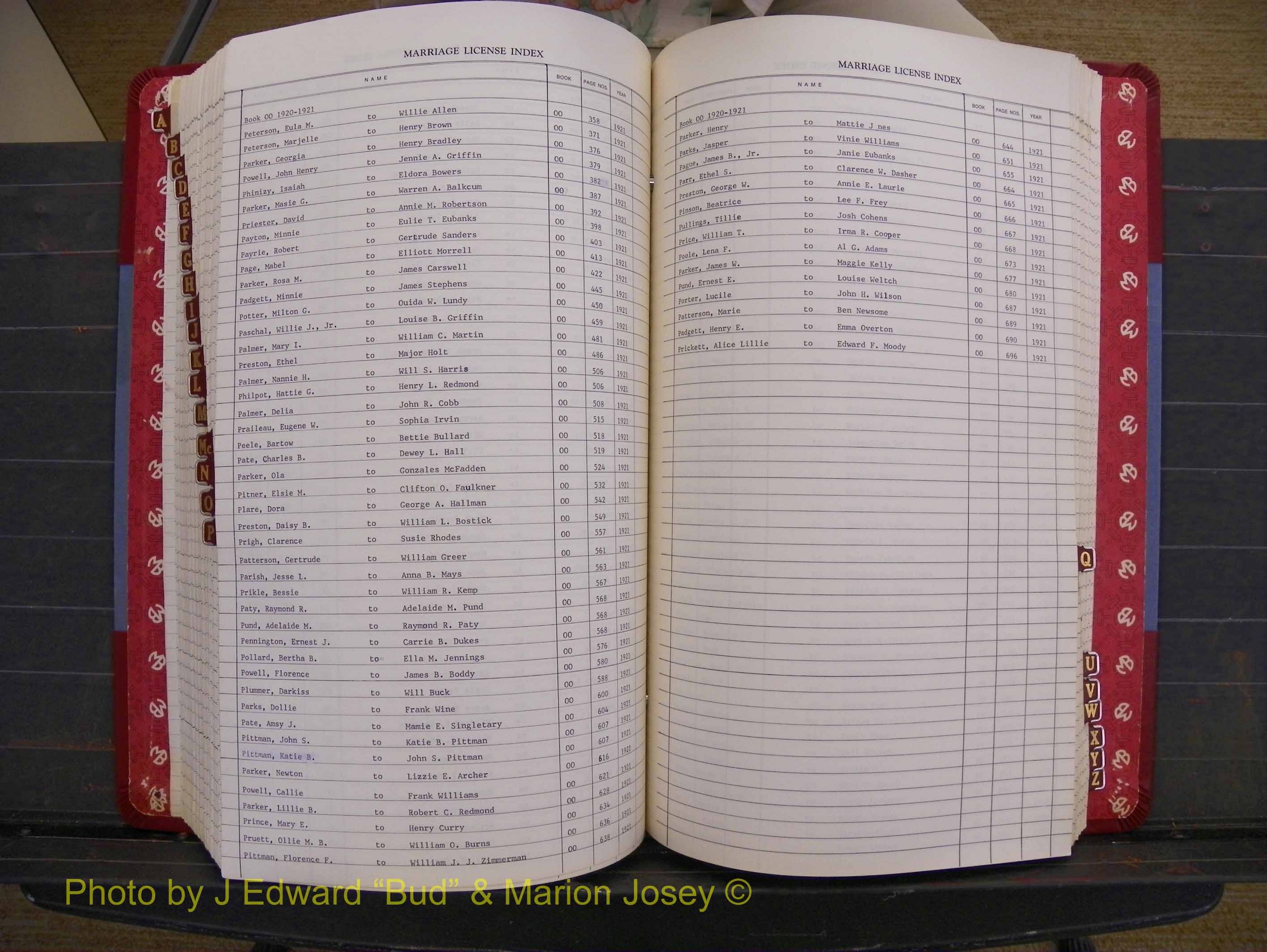 Richmond Marriages 1919-1942, Index P (344).JPG