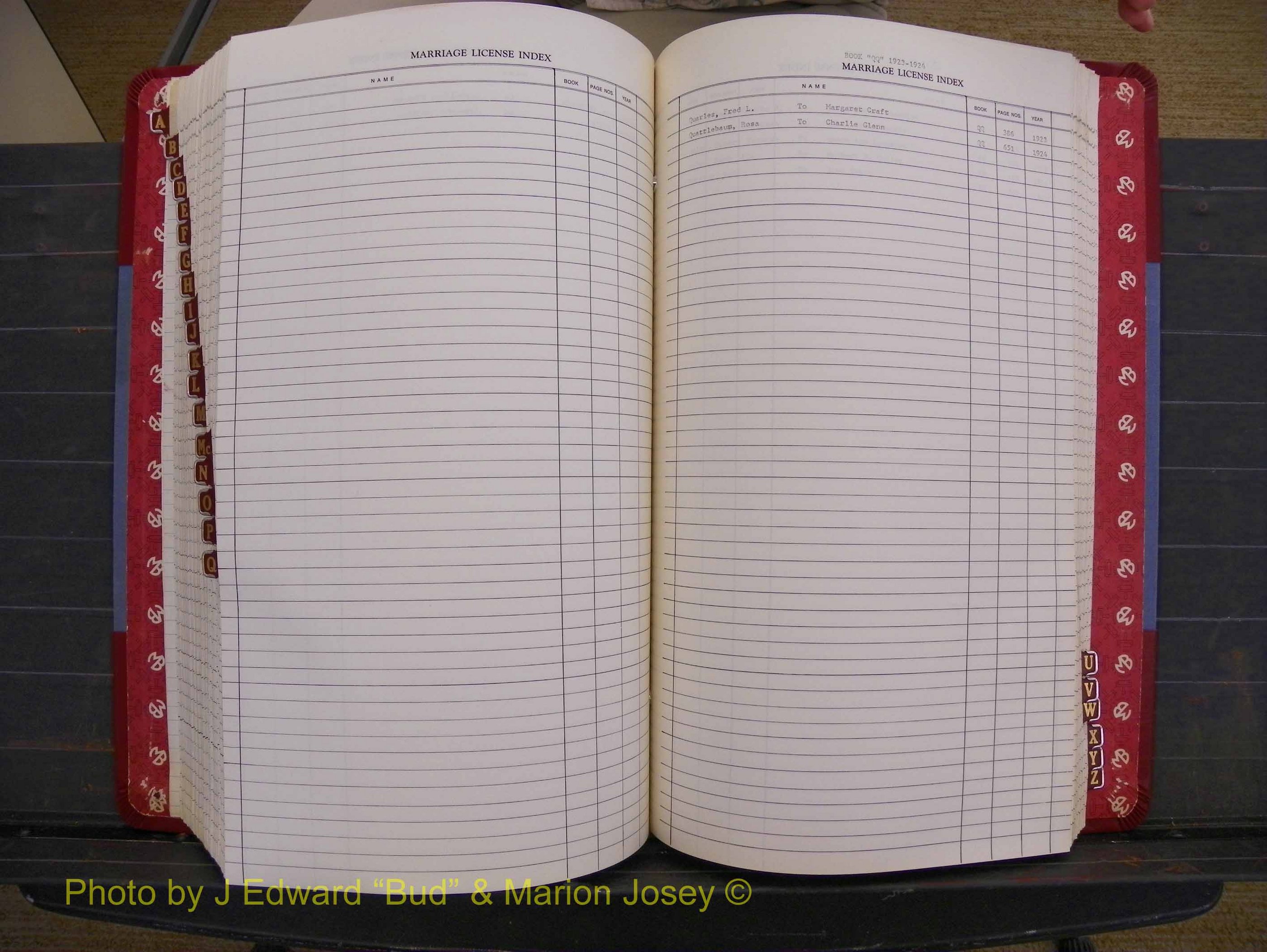 Richmond Marriages 1919-1942, Index Q (360).JPG