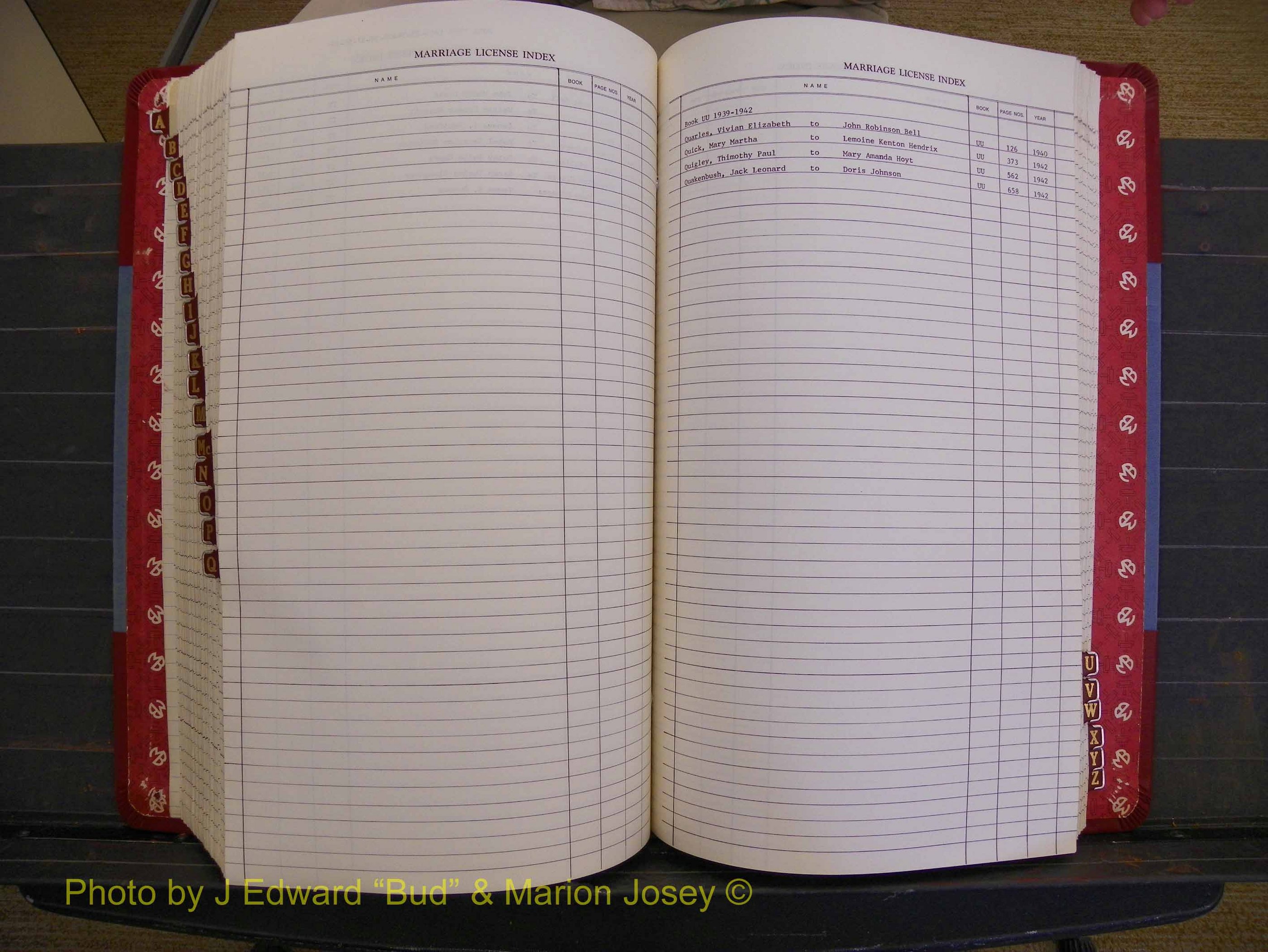Richmond Marriages 1919-1942, Index Q (364).JPG
