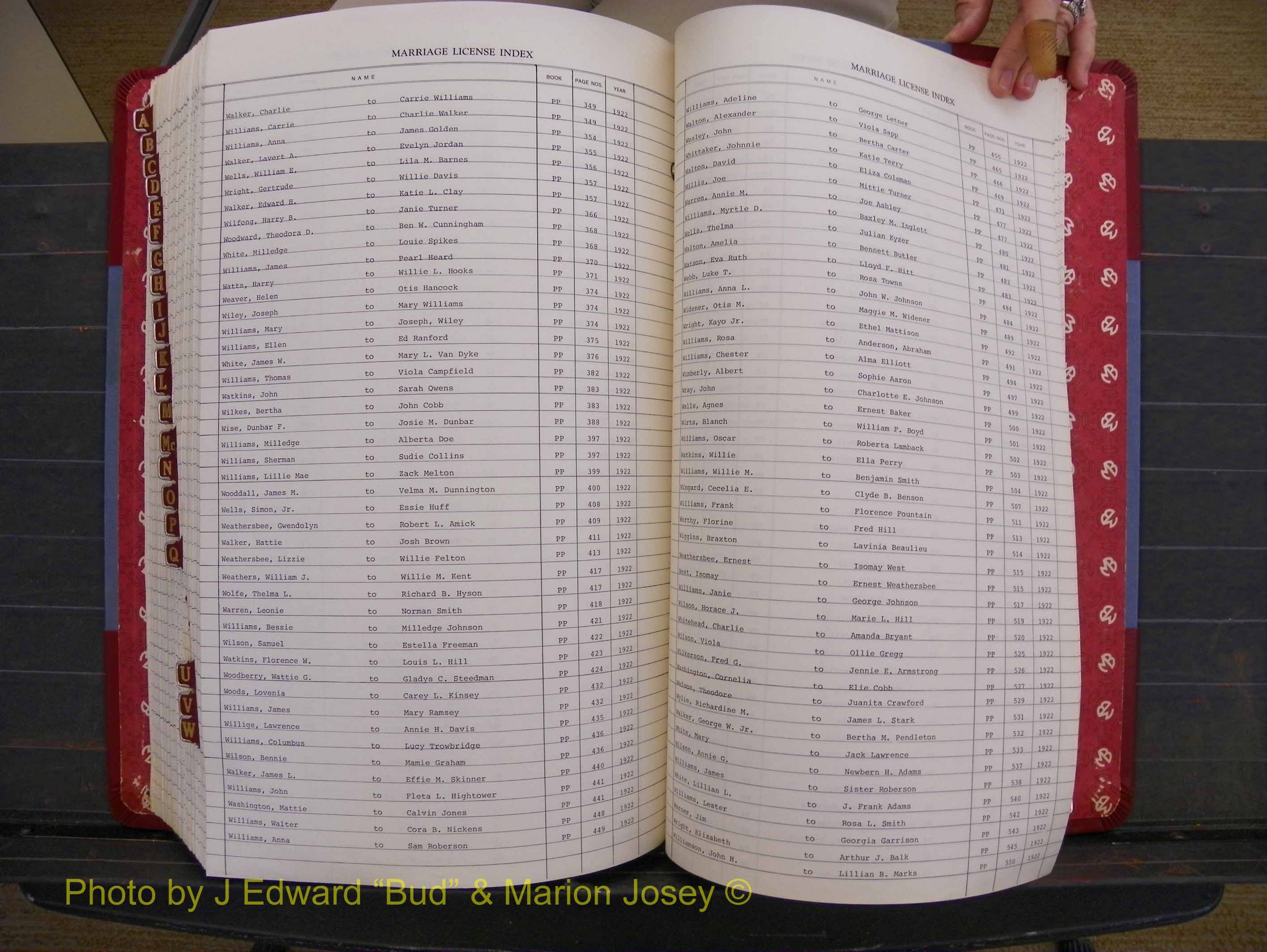 Richmond Marriages 1919-1942, Index W (453).JPG