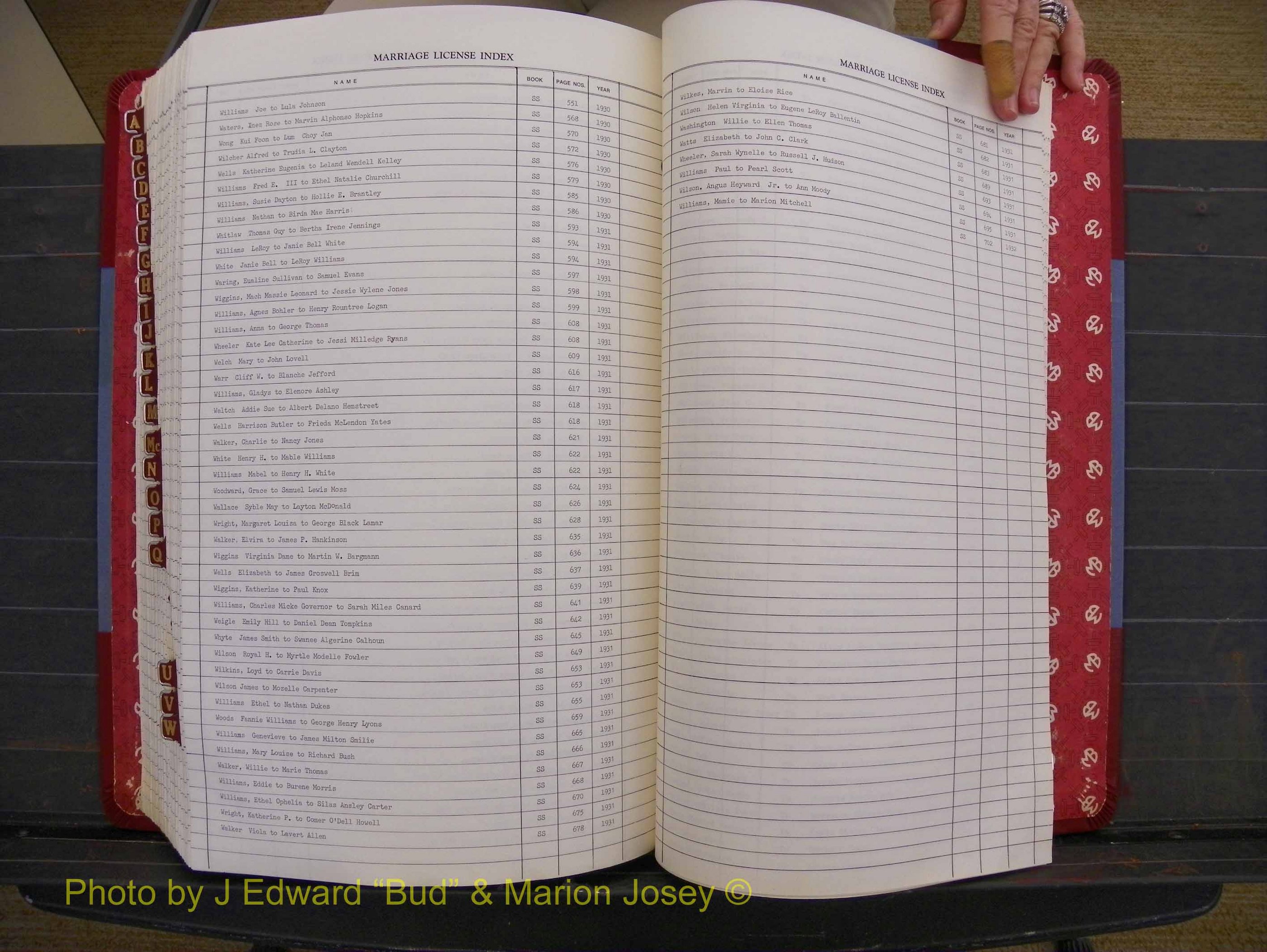 Richmond Marriages 1919-1942, Index W (462).JPG