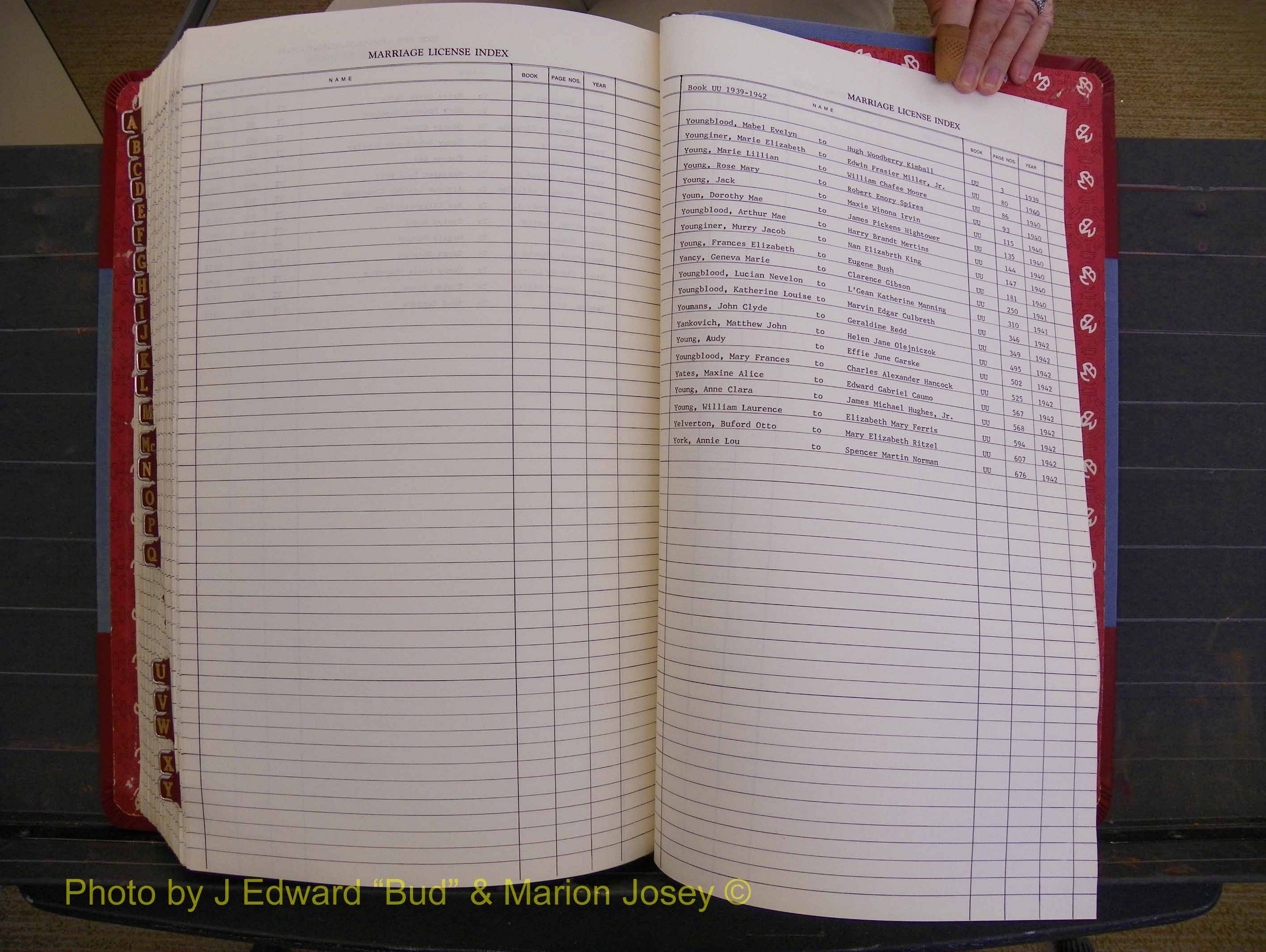 Richmond Marriages 1919-1942, Index Y (476).JPG