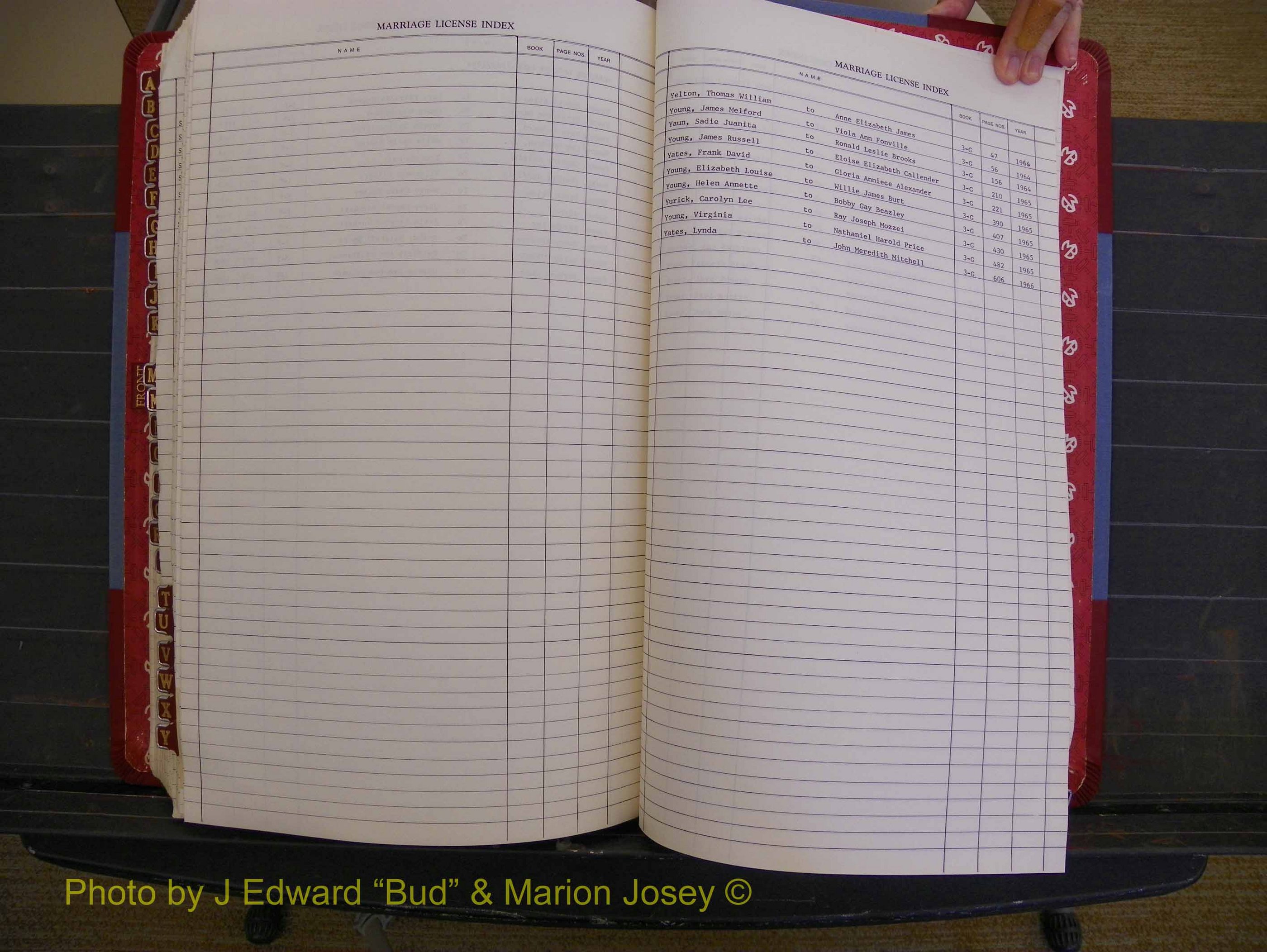 Richmond Marriages 1957-1969, Index Y (426).JPG