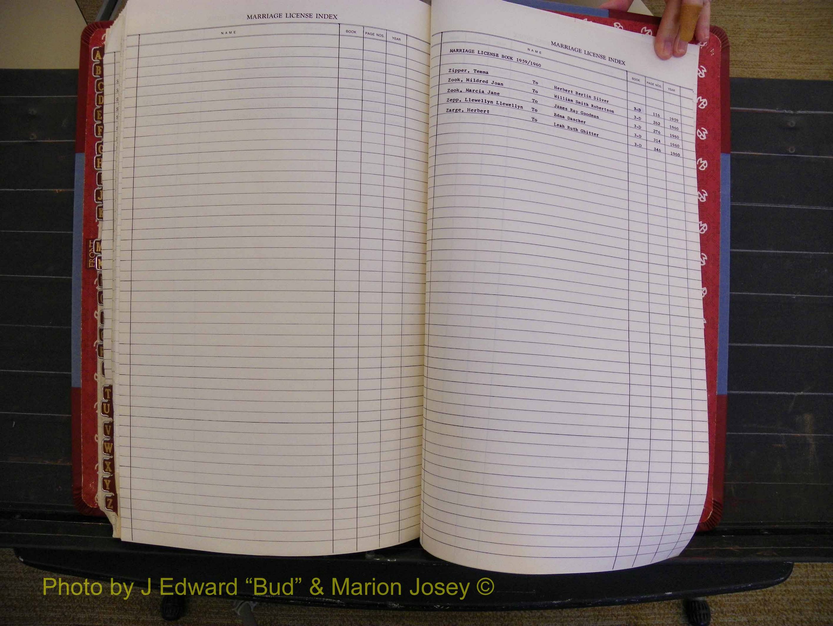 Richmond Marriages 1957-1969, Index Z (430).JPG