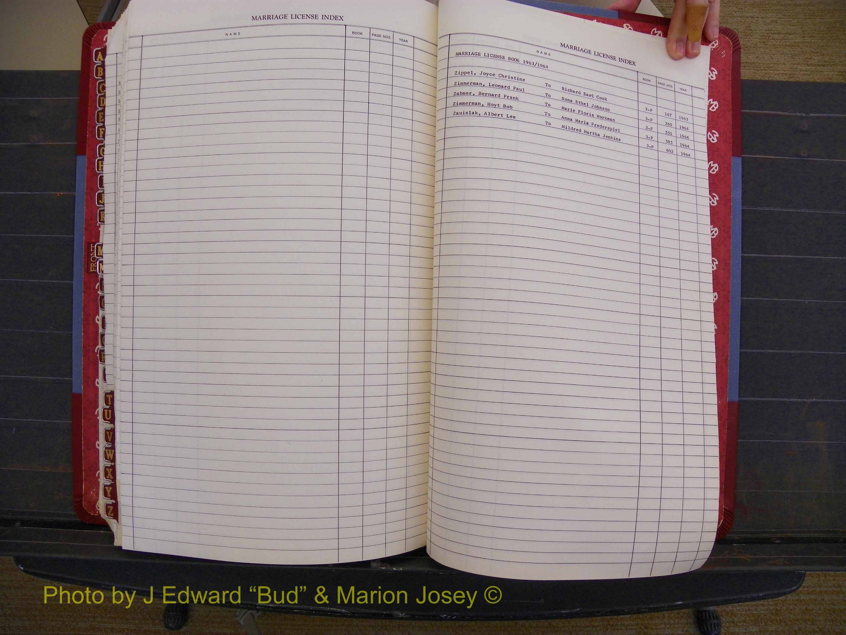 Richmond Marriages 1957-1969, Index Z (432).JPG