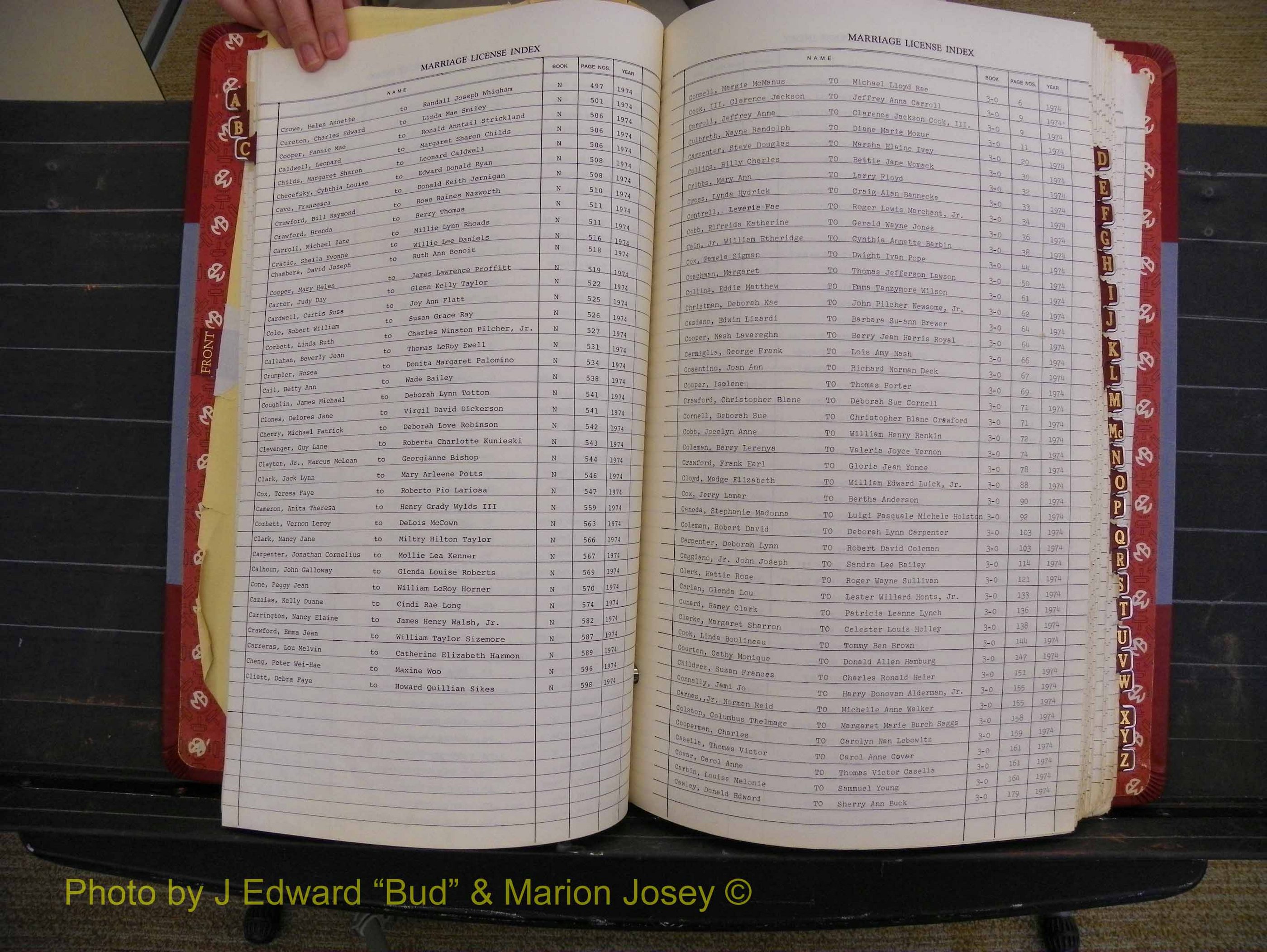 Richmond Marriages 1970-1975, Index C (123).JPG