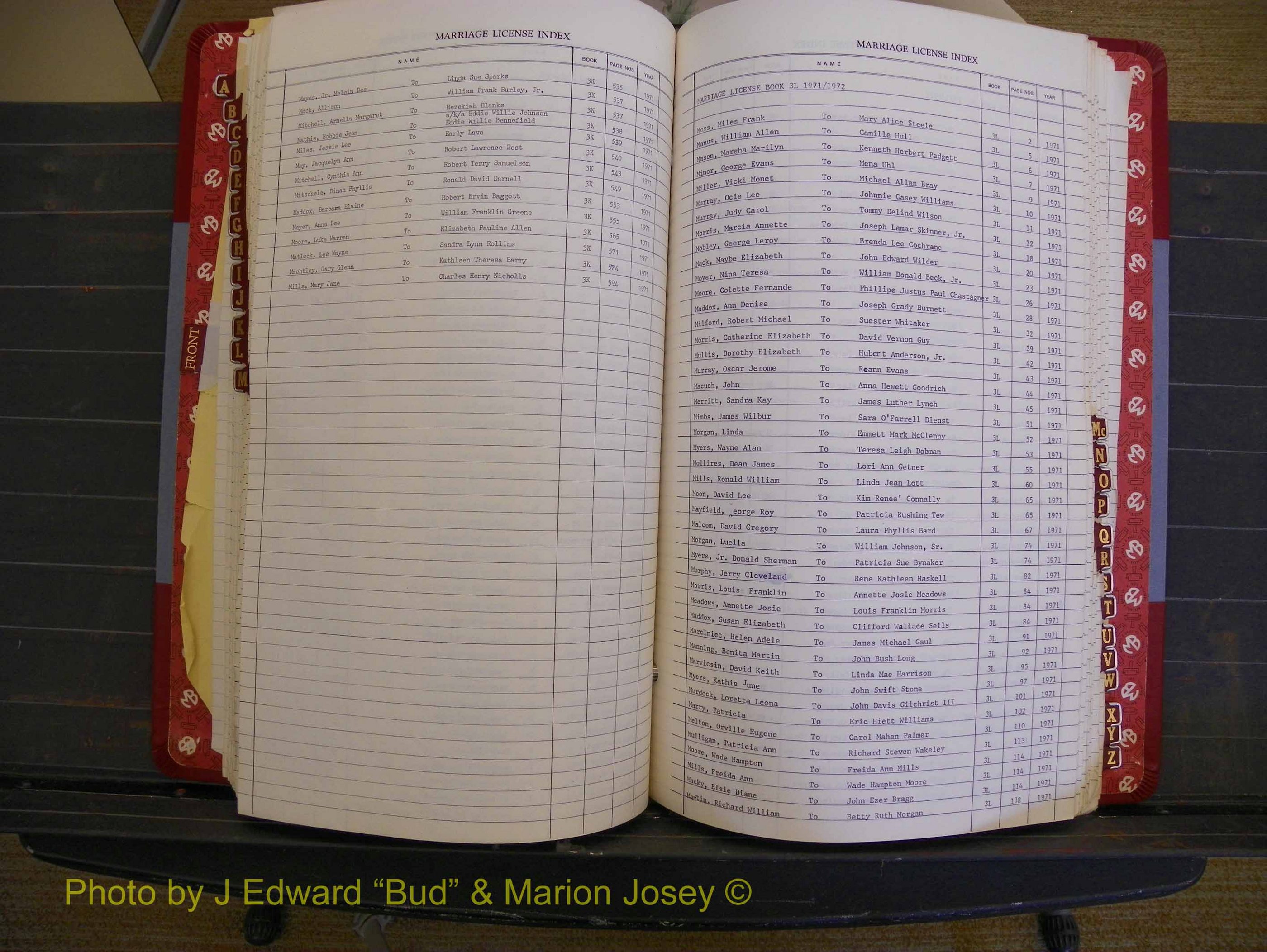 Richmond Marriages 1970-1975, Index M (205).JPG