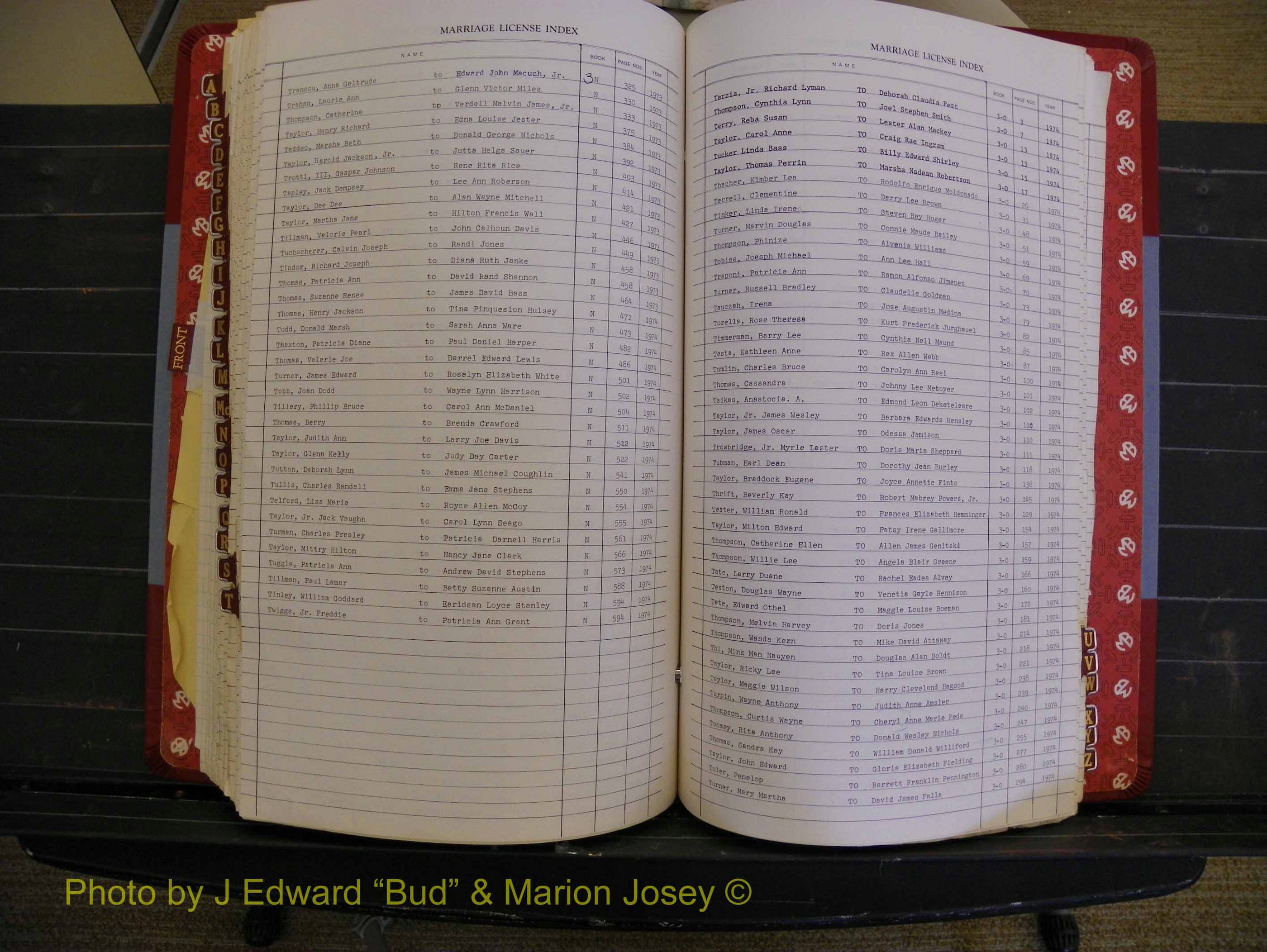 Richmond Marriages 1970-1975, Index T (274).JPG