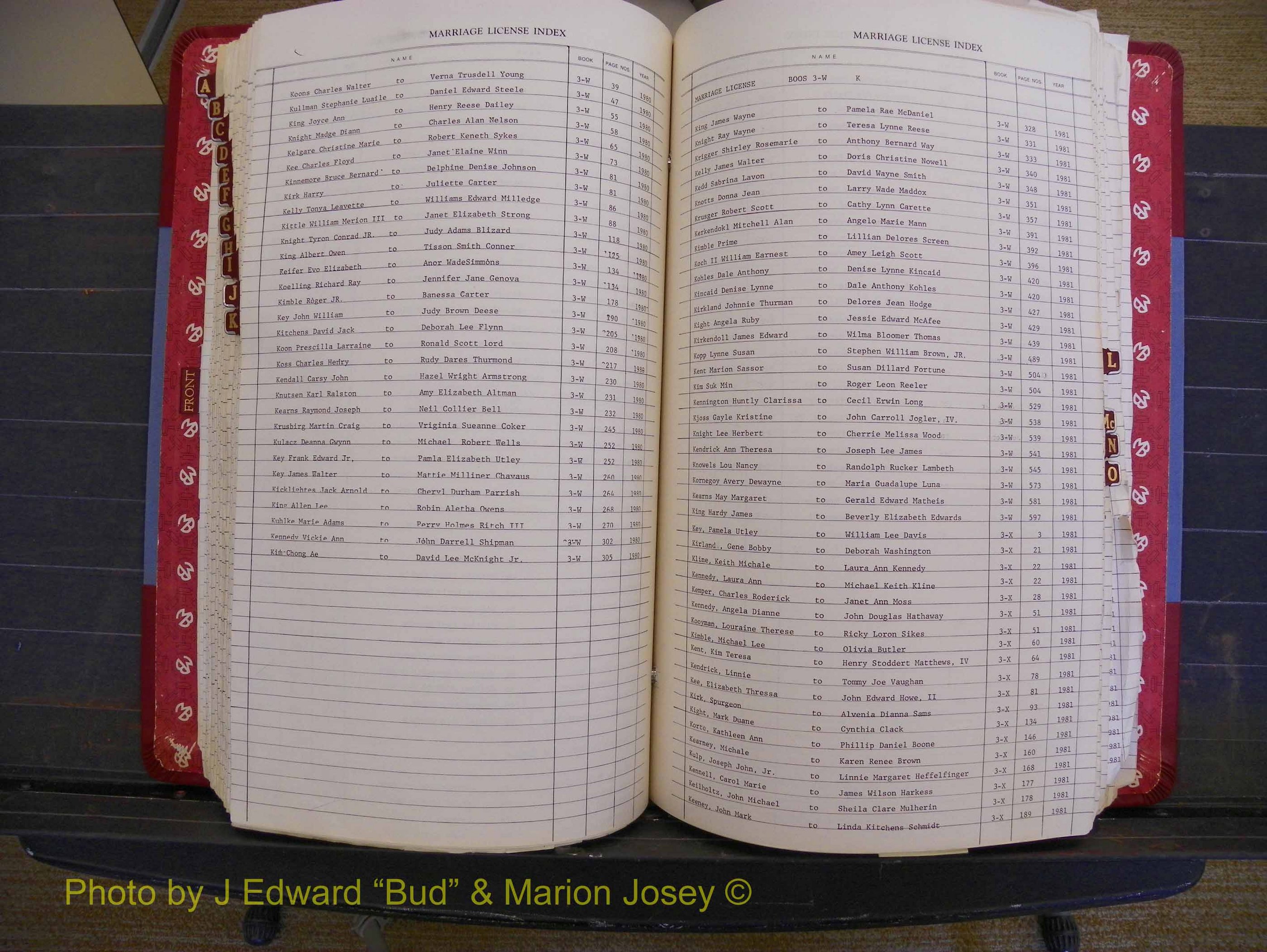 Richmond Marriages 1975-1981, Index K (264).JPG