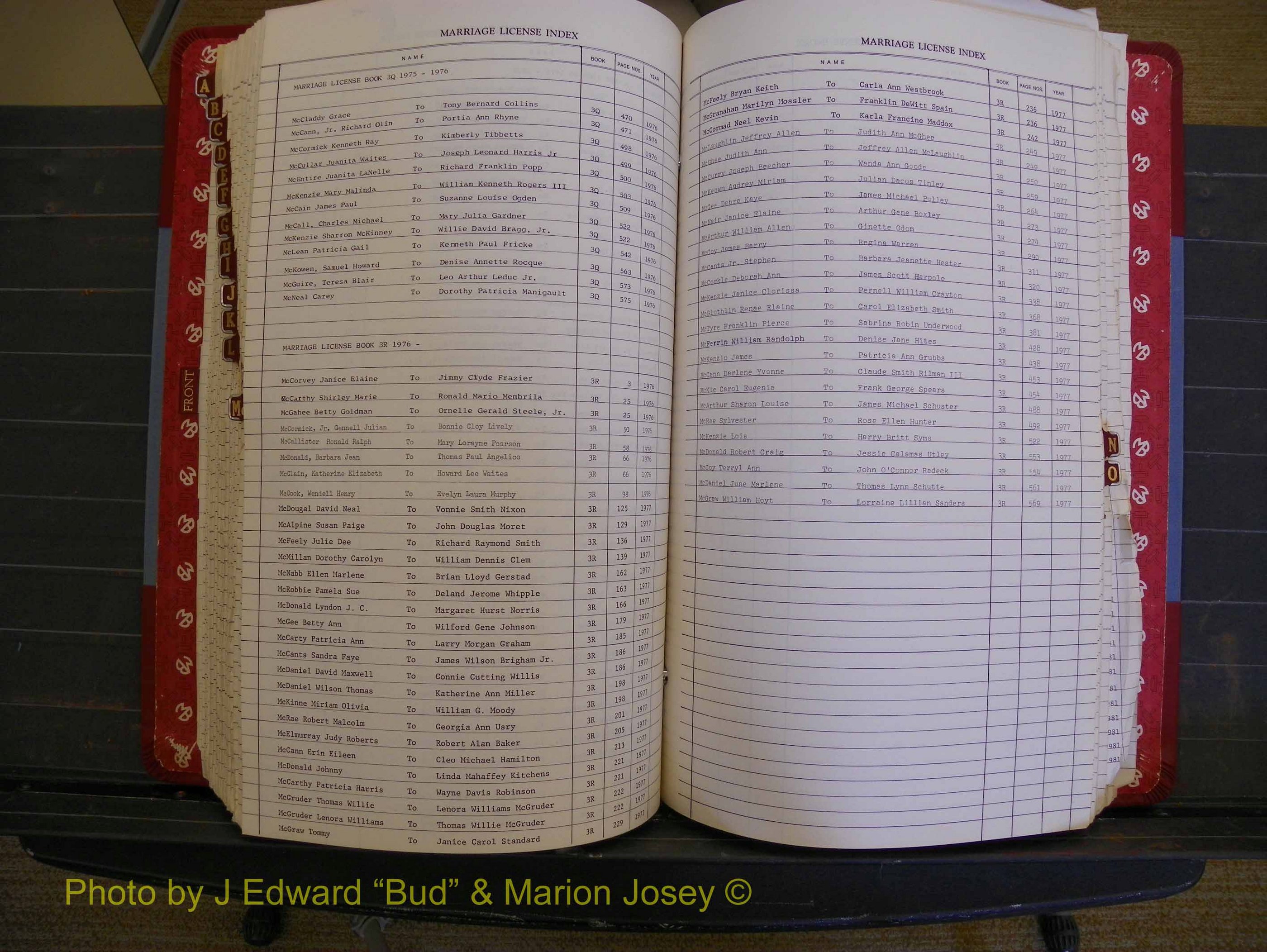 Richmond Marriages 1975-1981, Index Mc (306).JPG