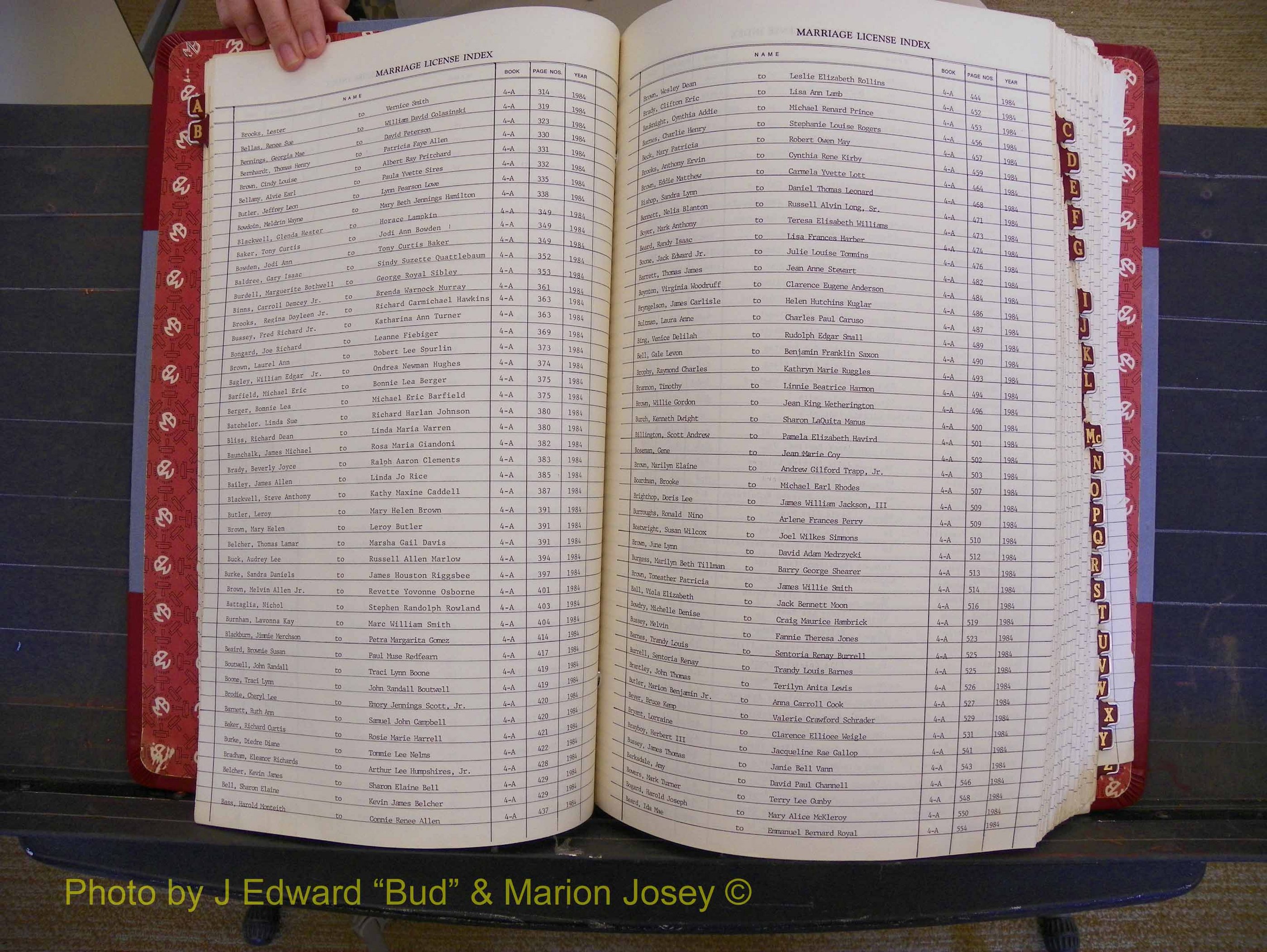 Richmond Marriages 1982-1988, Index B (119).JPG
