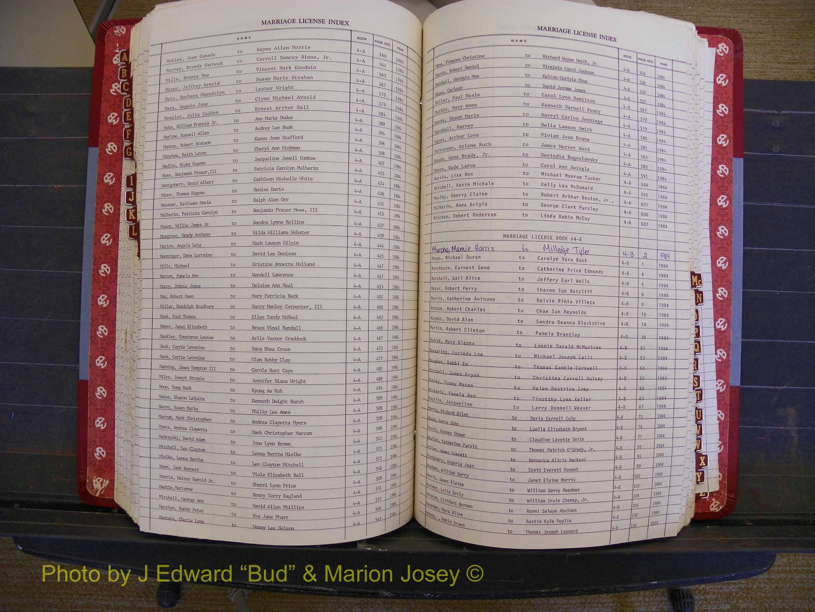 Richmond Marriages 1982-1988, Index M (262).JPG