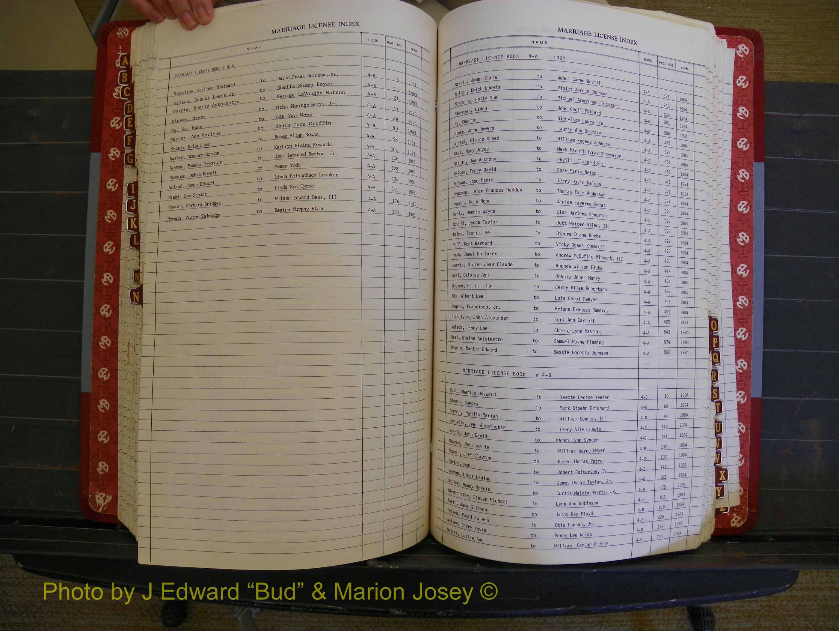 Richmond Marriages 1982-1988, Index N (283).JPG