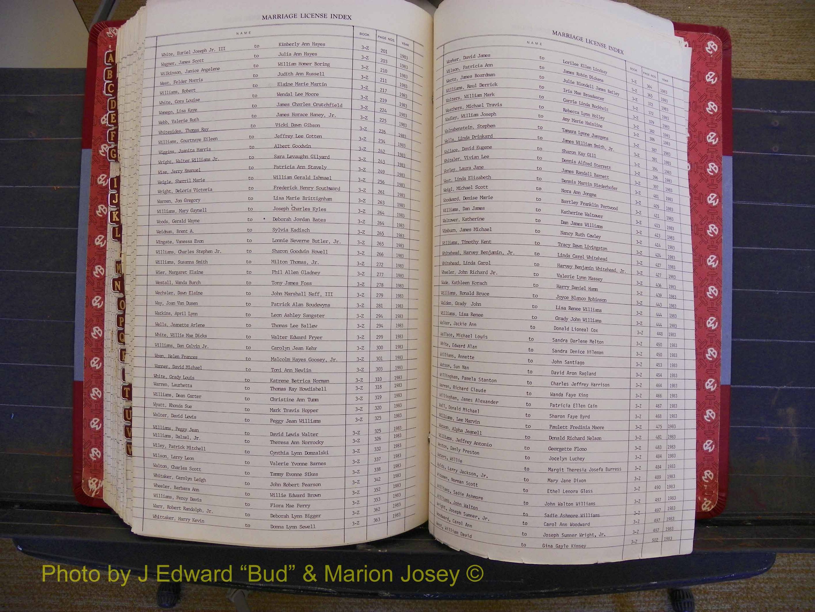 Richmond Marriages 1982-1988, Index W (369).JPG