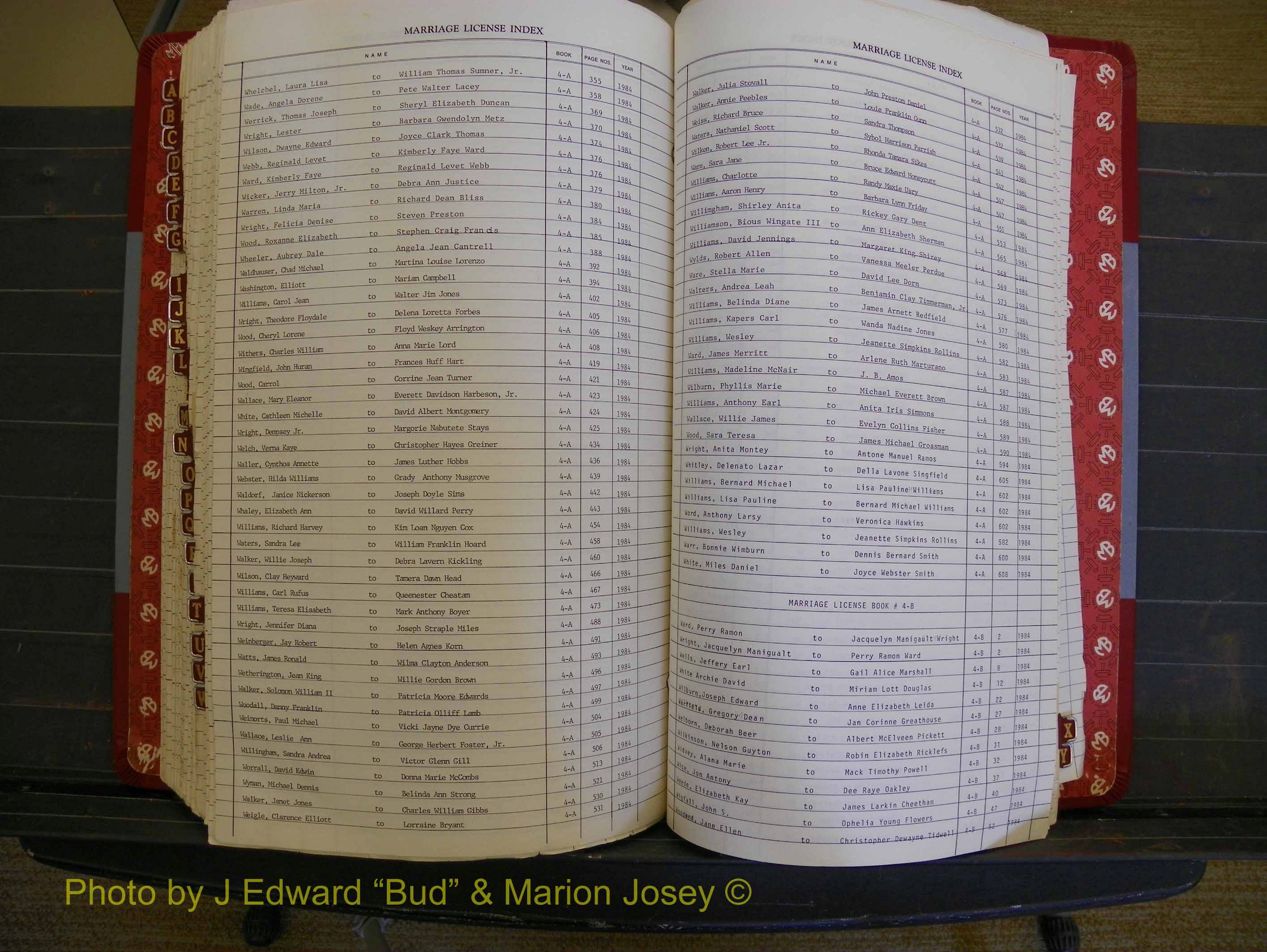 Richmond Marriages 1982-1988, Index W (372).JPG