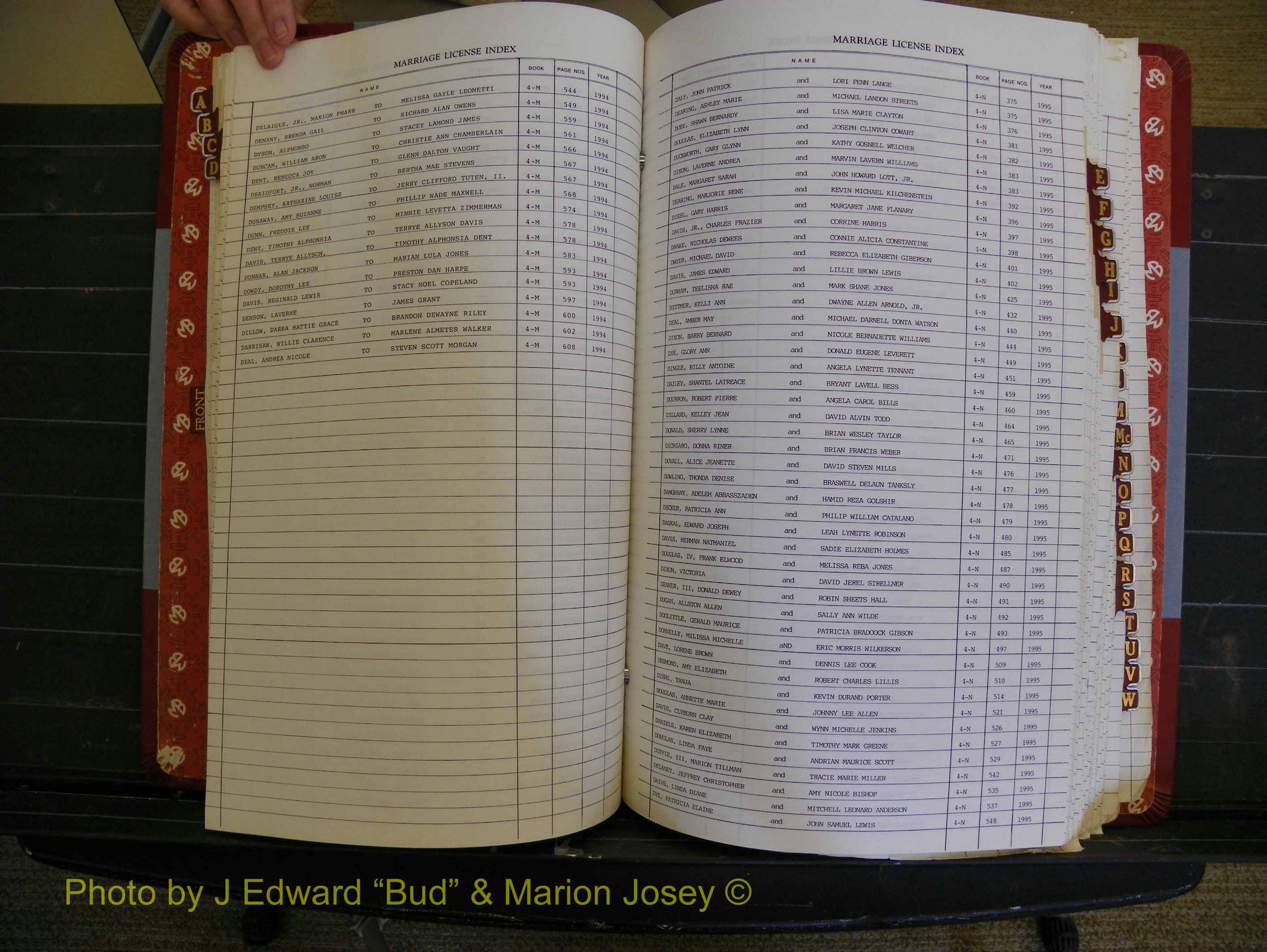 Richmond Marriages 1988-1995, Index D (163).JPG