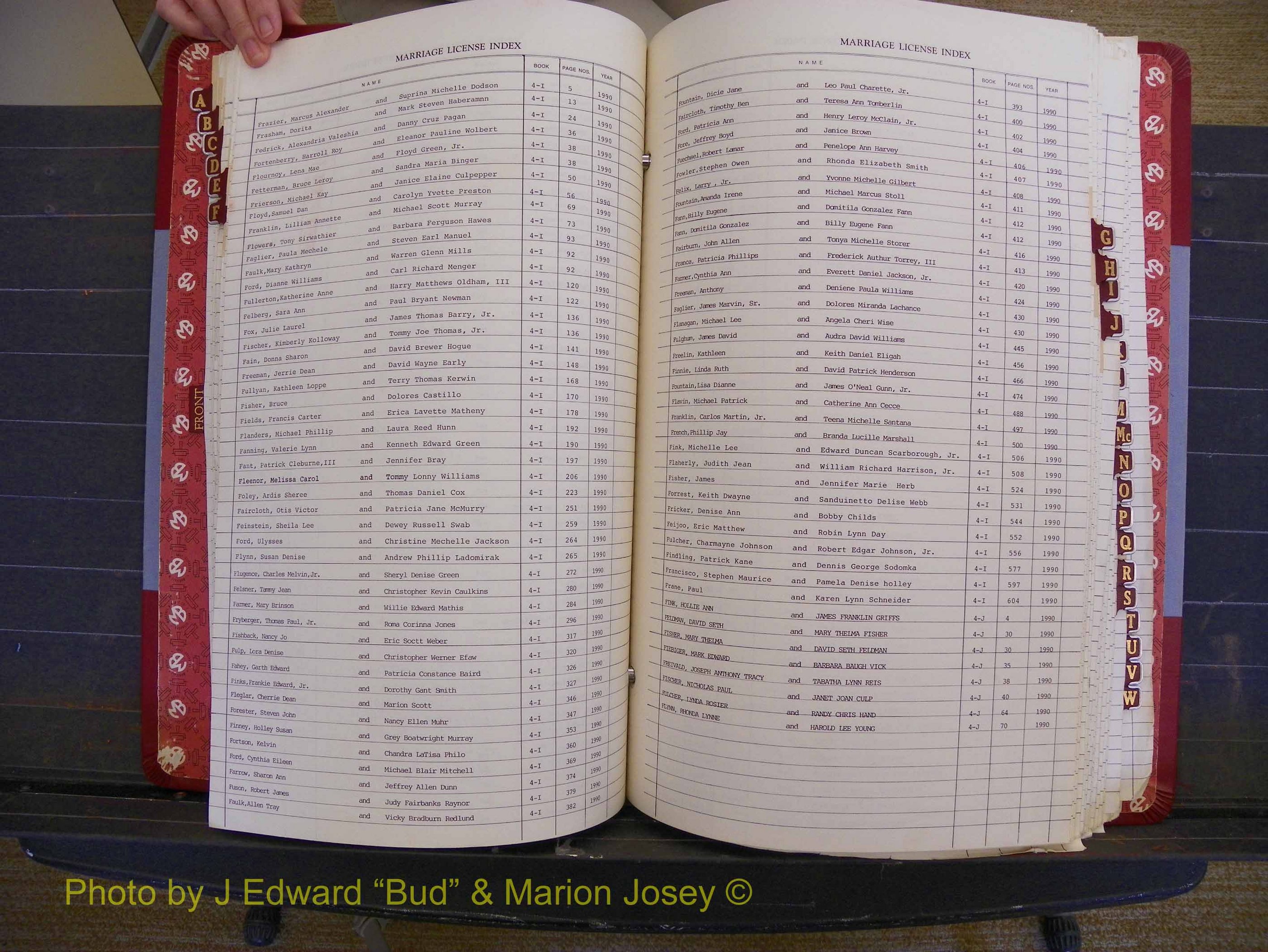 Richmond Marriages 1988-1995, Index F (175).JPG