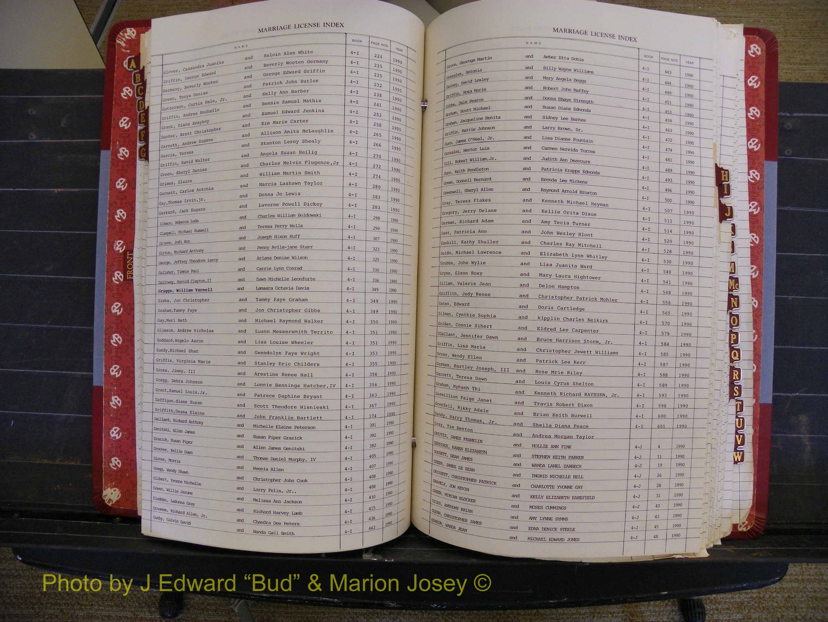 Richmond Marriages 1988-1995, Index G (186).JPG