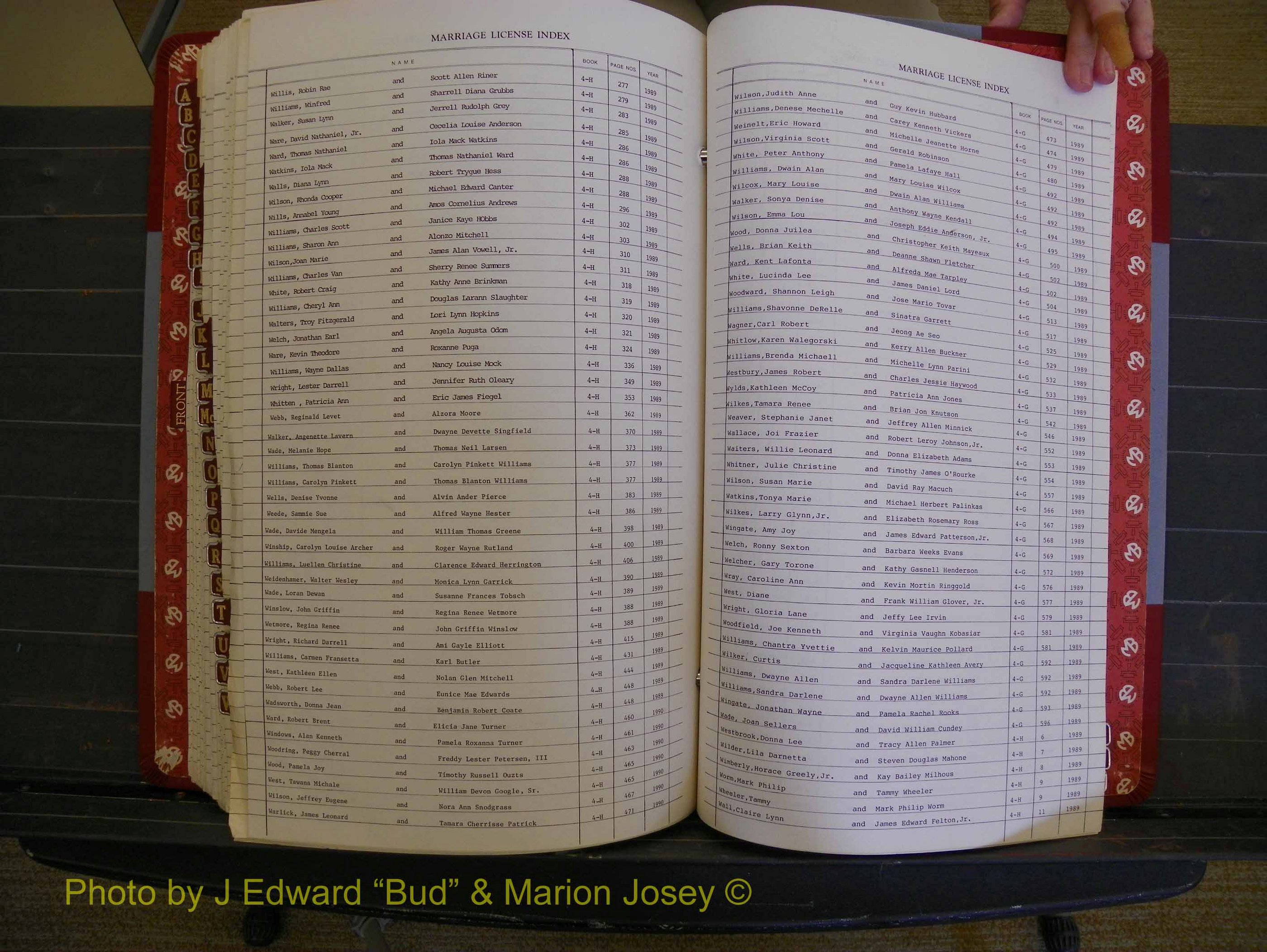 Richmond Marriages 1988-1995, Index W (350).JPG