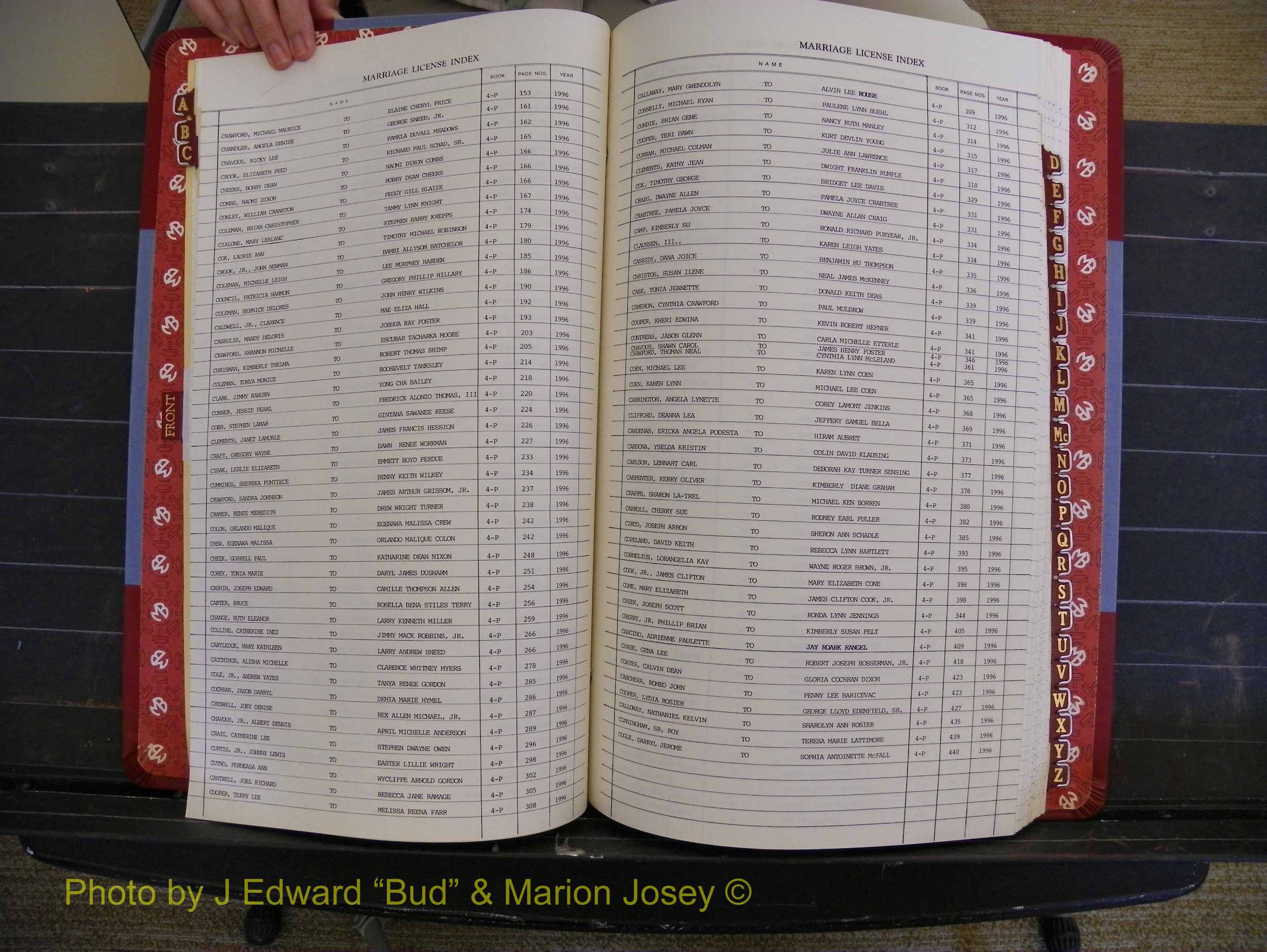 Richmond Marriages 1996-1998, Index C (116).JPG